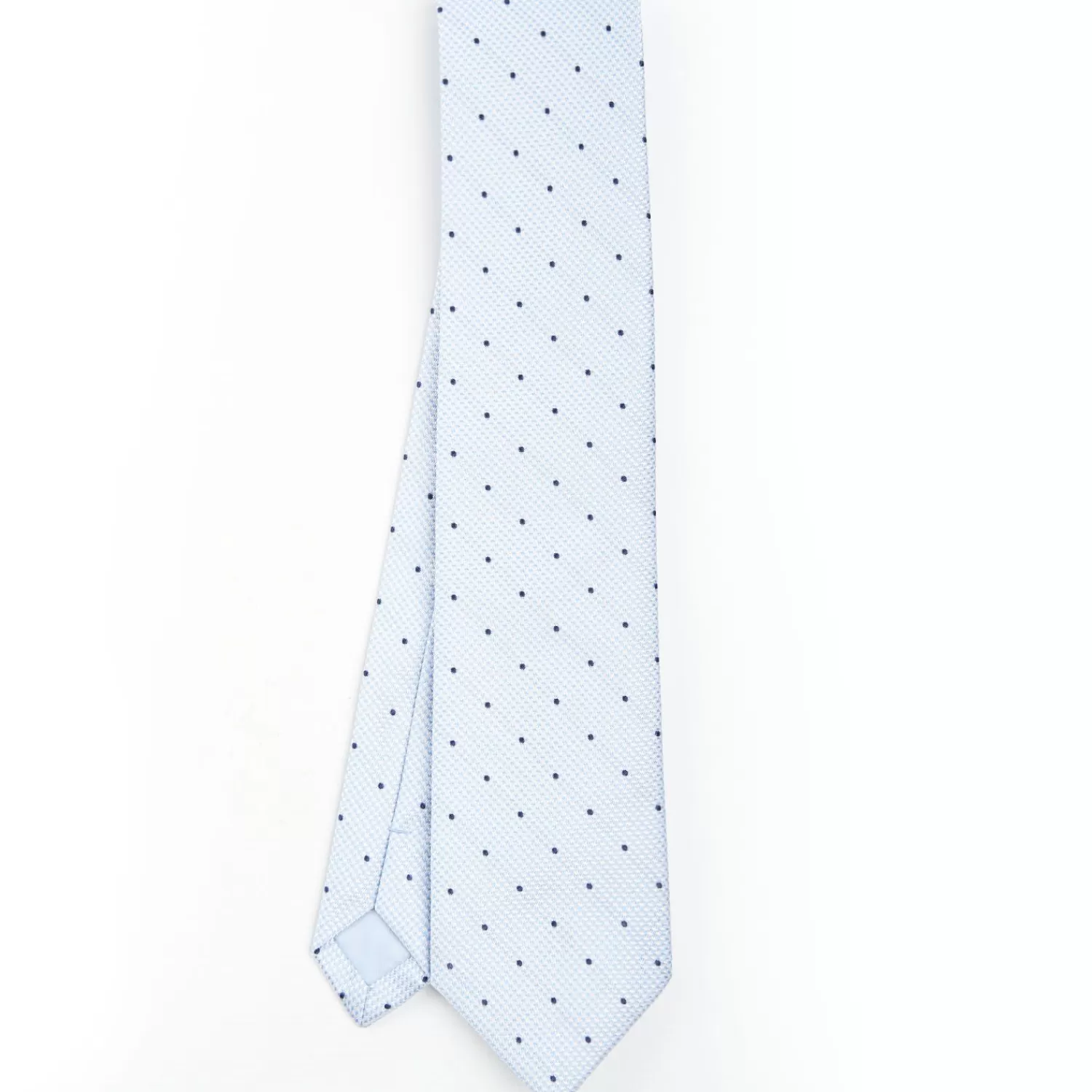 Light Blue Ceremonial Jacquard Silk Tie - Polka Dot Pattern>E.Marinella Cheap