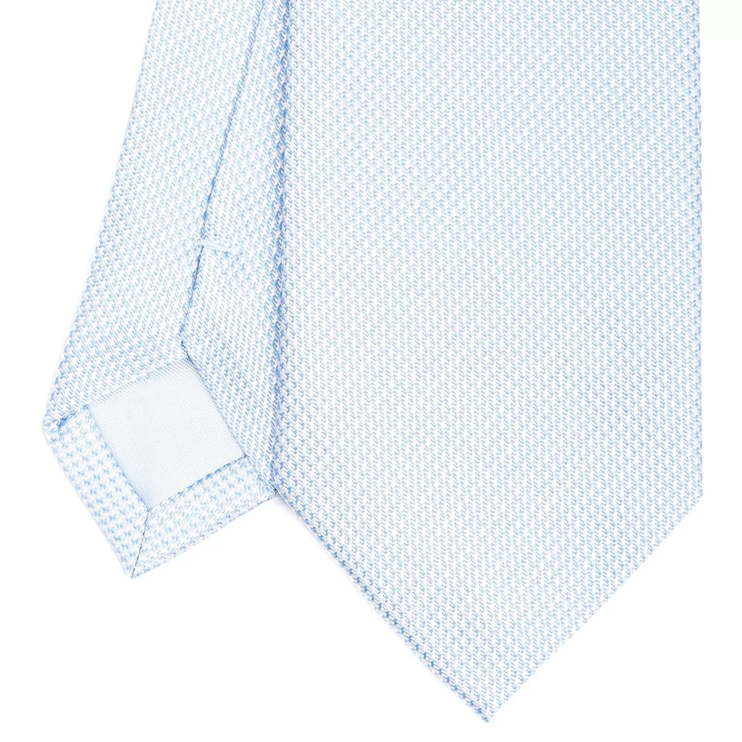 Light Blue Ceremonial Jacquard Silk Tie Small Geometric Pattern>E.Marinella Outlet