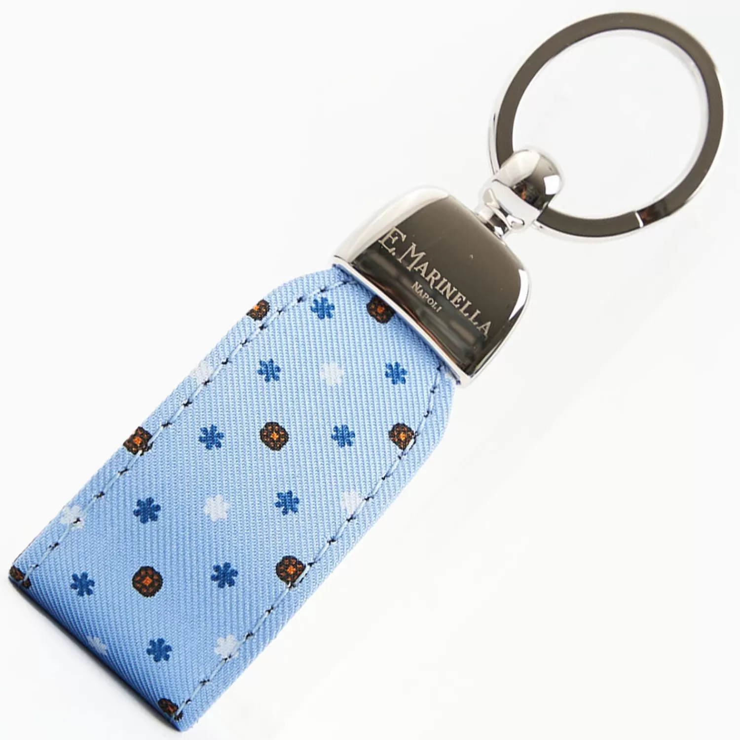Light Blue Keyfob In Silk And Leather>E.Marinella Hot
