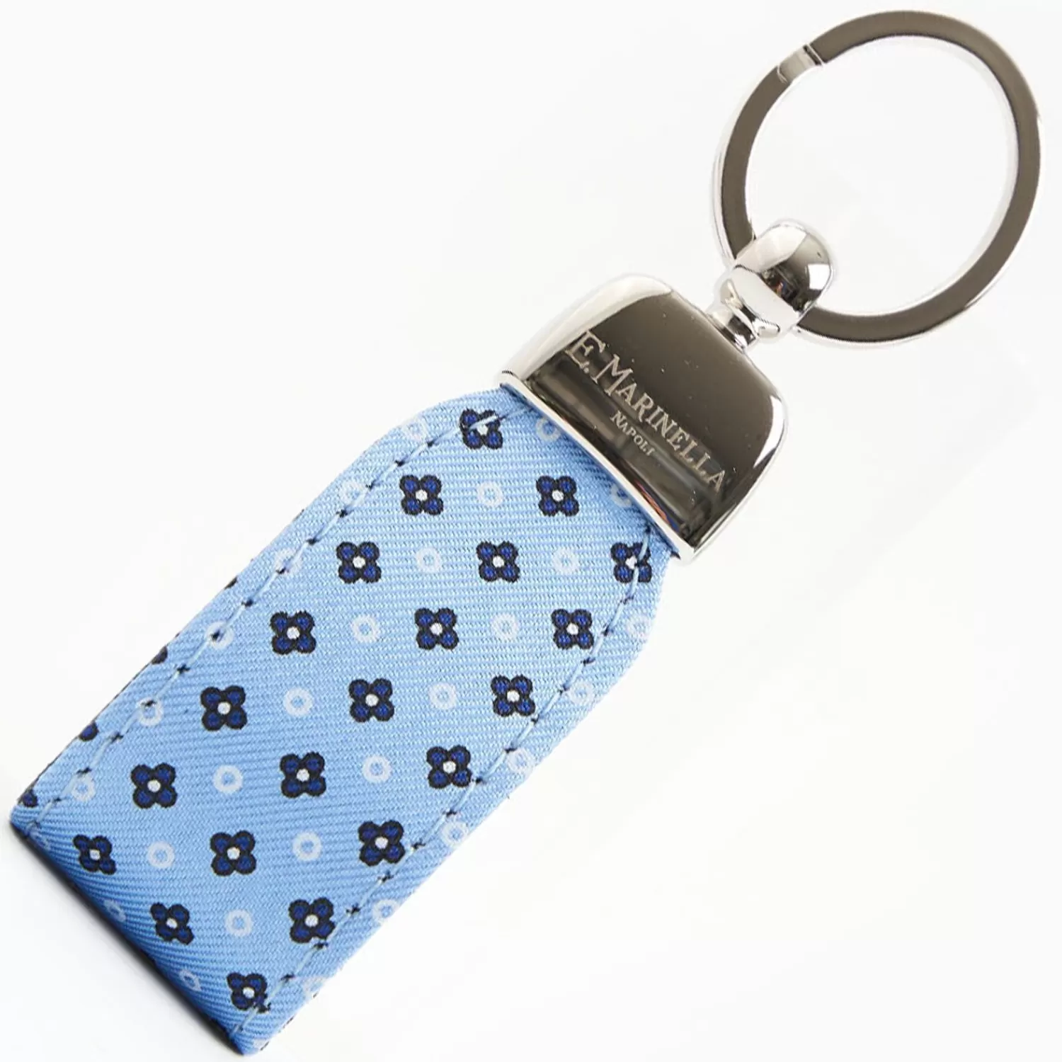 Light Blue Keyfob In Silk And Leather>E.Marinella Hot
