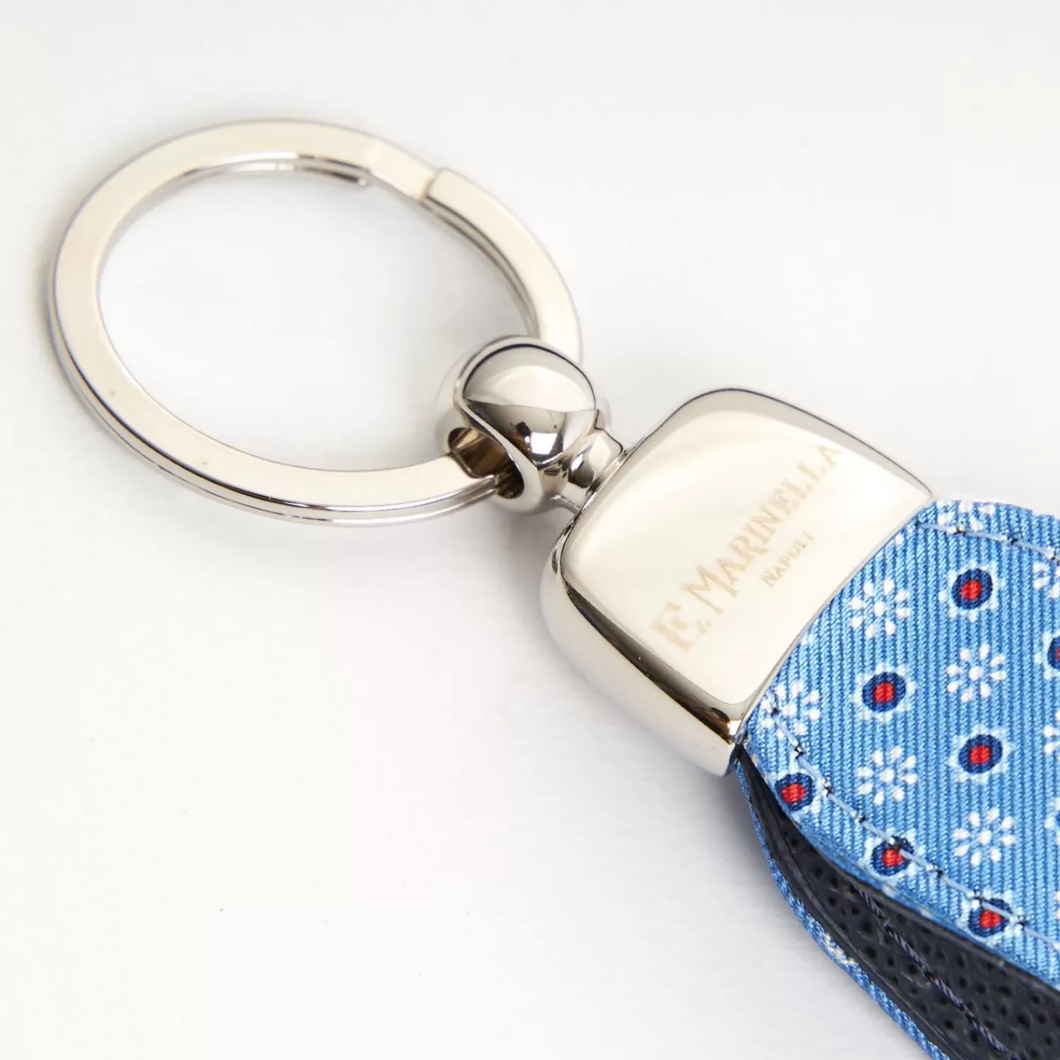 Light Blue Keyfob In Silk And Leather>E.Marinella Cheap