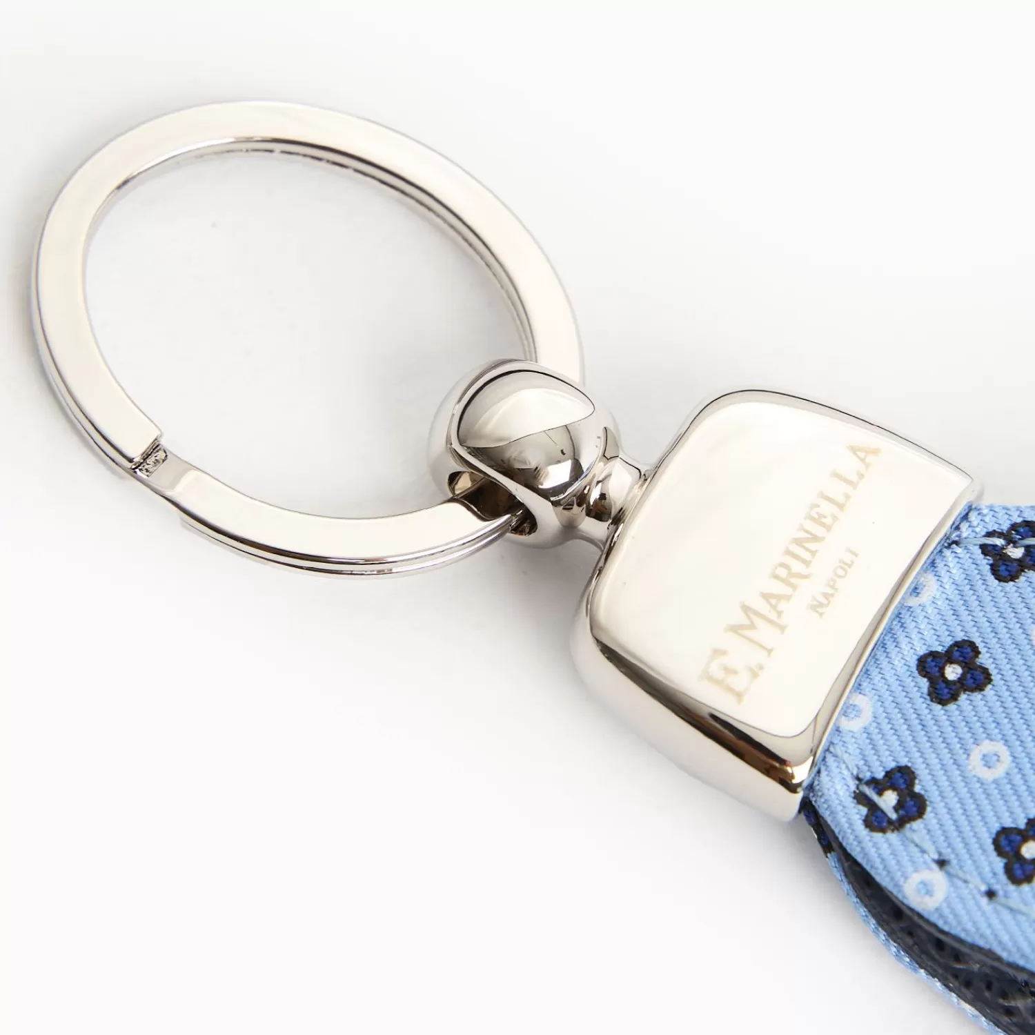 Light Blue Keyfob In Silk And Leather>E.Marinella Hot