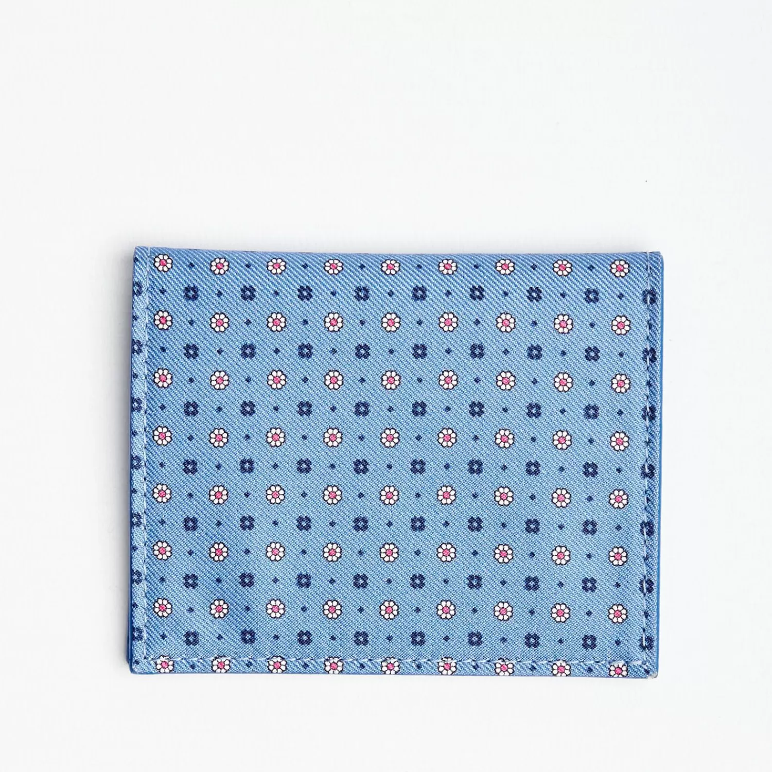 Light Blue Leather Folding Card Holder - 10 Compartments>E.Marinella Flash Sale