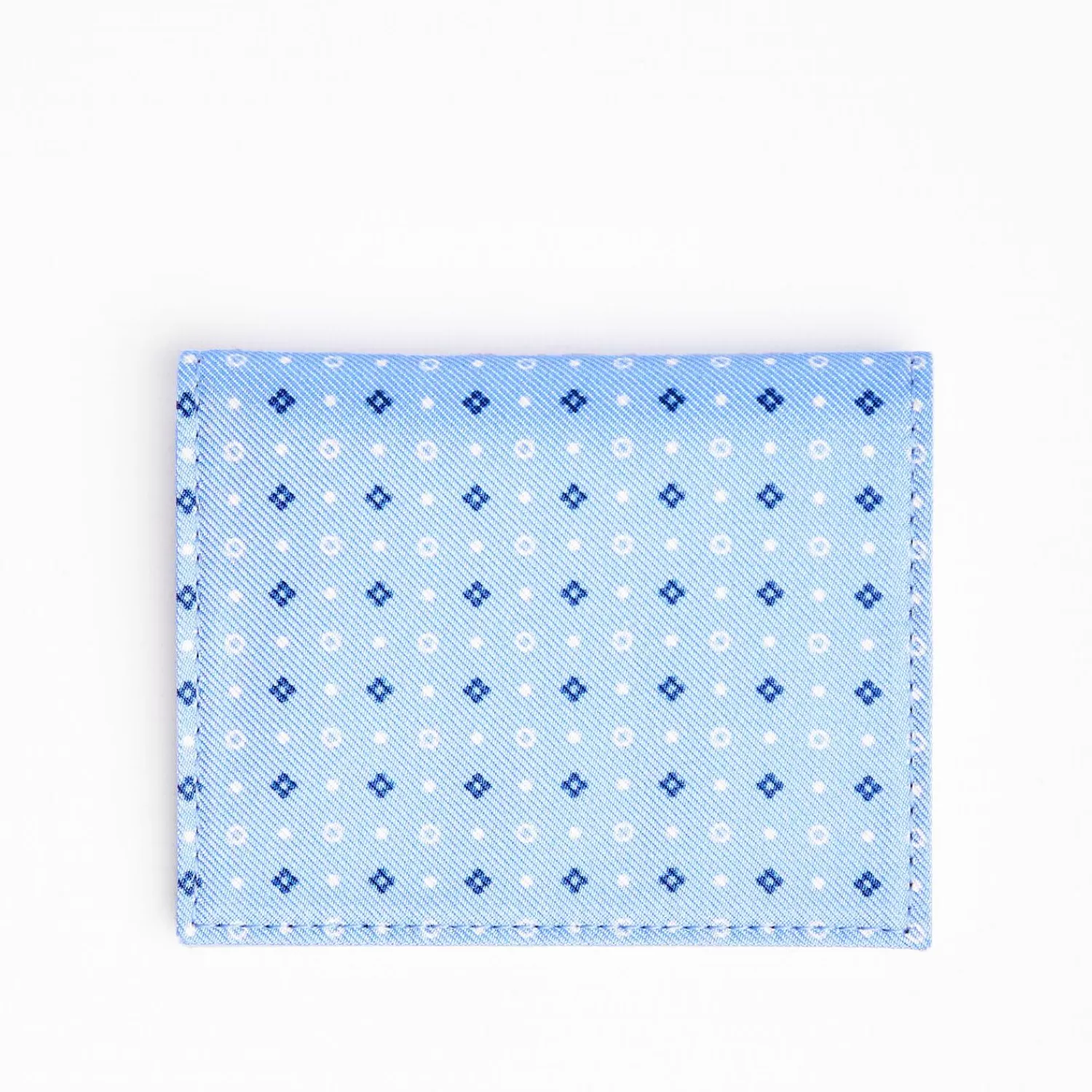 Light Blue Leather Folding Card Holder - 10 Compartments>E.Marinella Online
