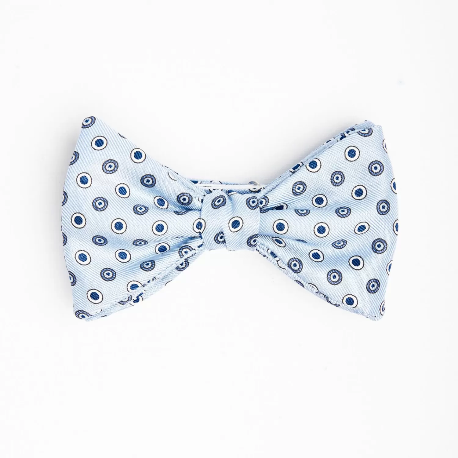 Light Blue Pre-Knotted Bowtie - Small Geometric Pattern>E.Marinella Online