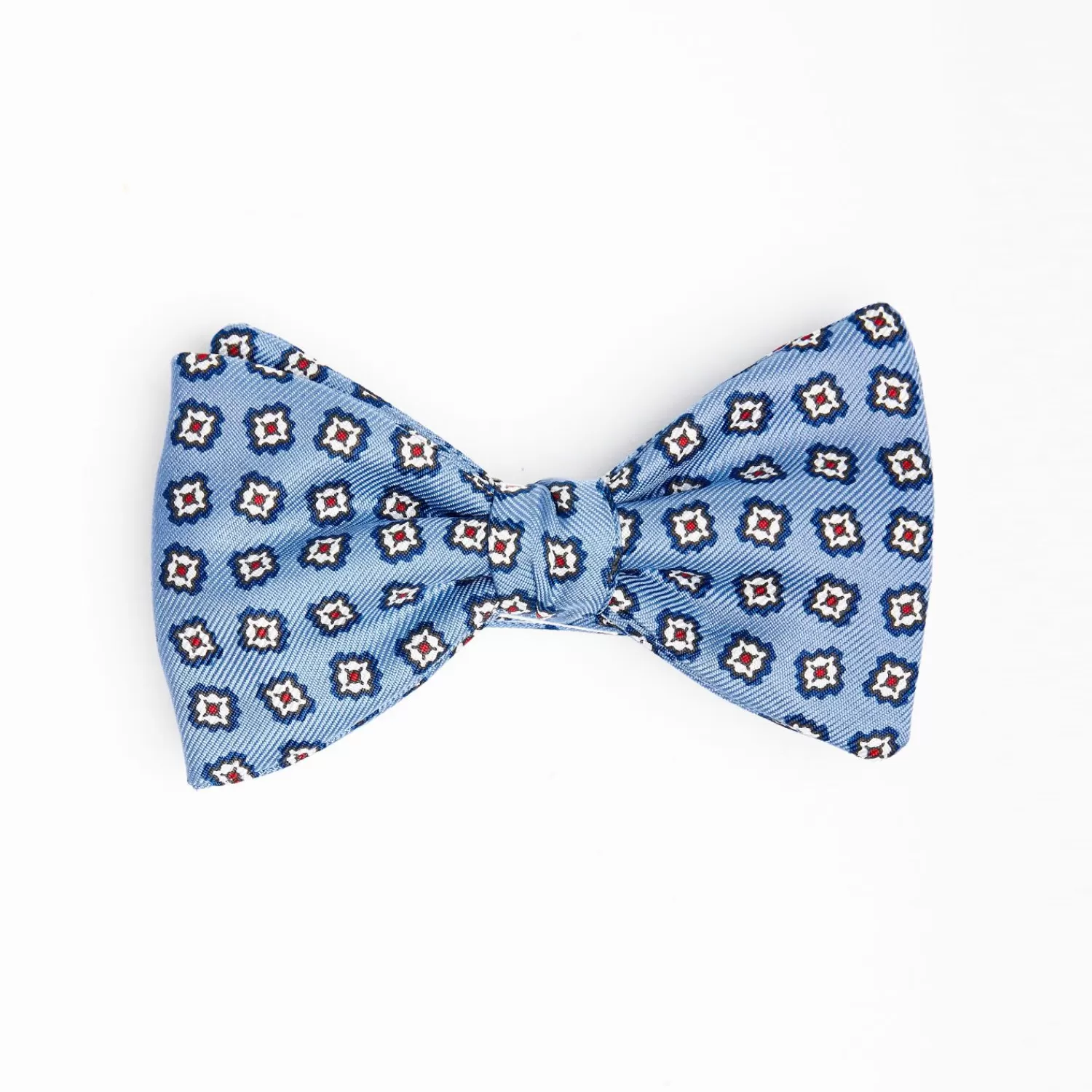 Light Blue Pre-Knotted Bowtie Small Flower Pattern>E.Marinella Hot