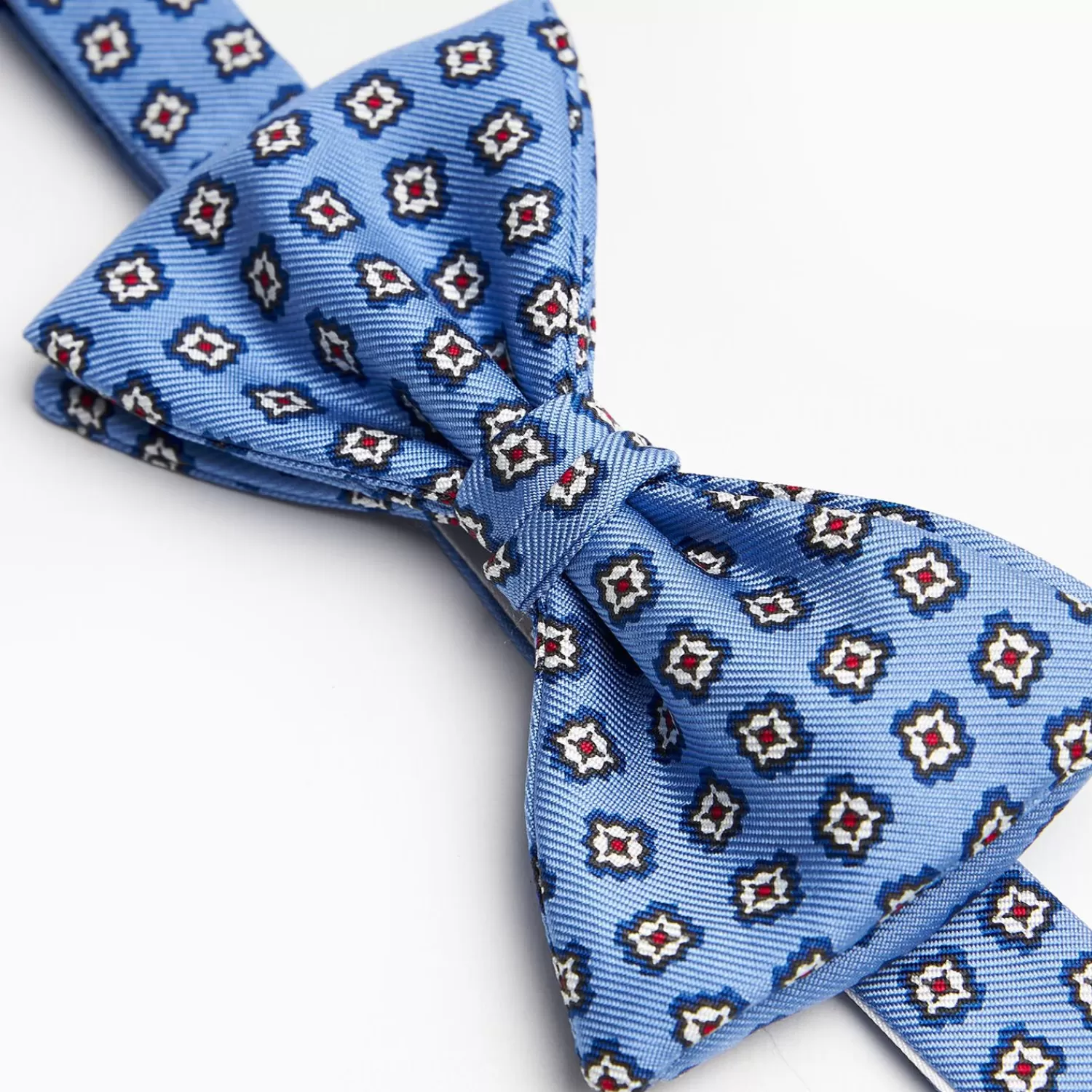 Light Blue Pre-Knotted Bowtie Small Flower Pattern>E.Marinella Hot