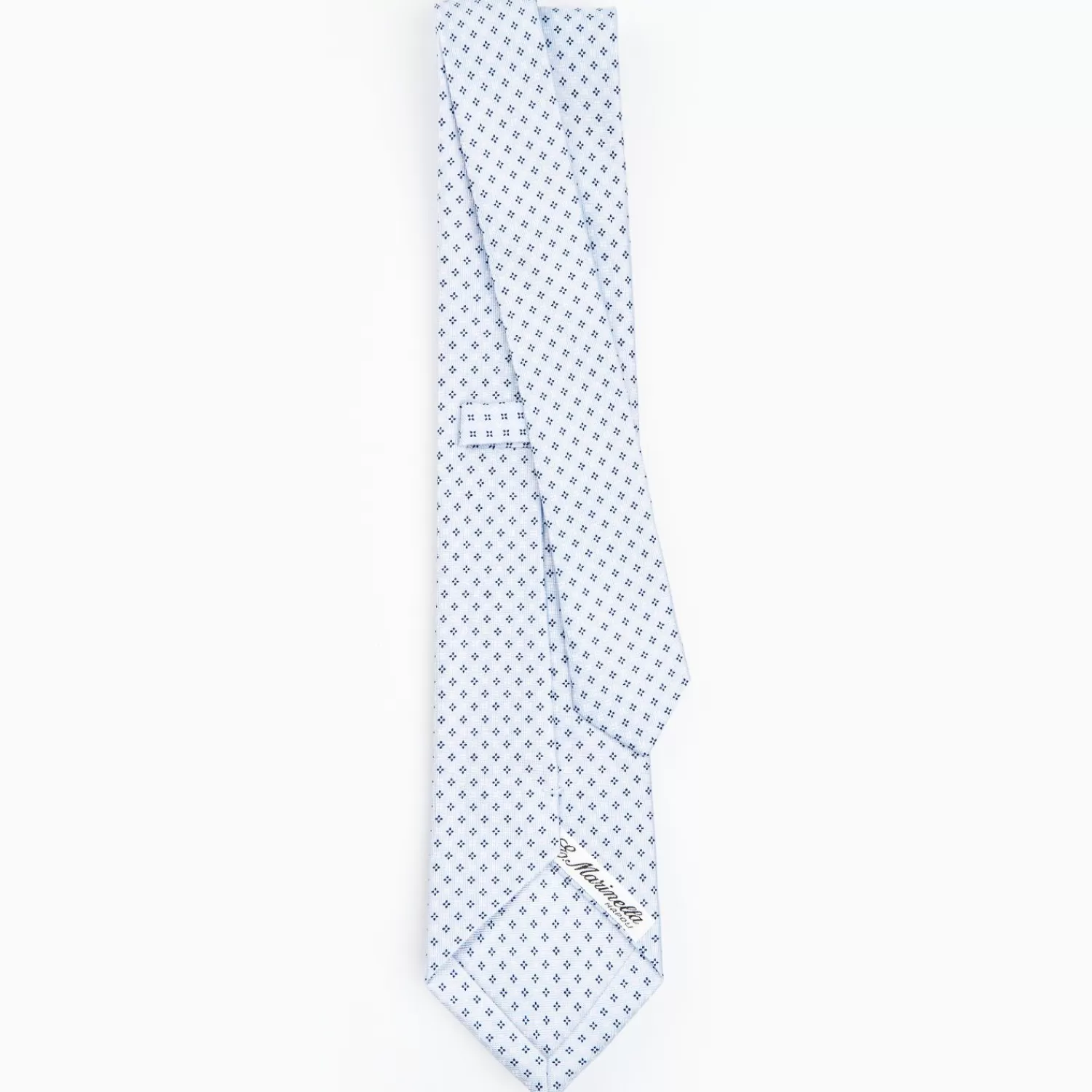 Light Blue Sartorial Classic Silk Tie - Small Flower Designs>E.Marinella Best