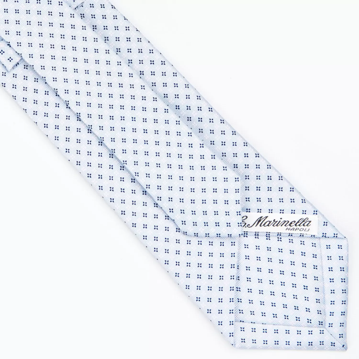 Light Blue Sartorial Classic Silk Tie - Small Flower Designs>E.Marinella Best