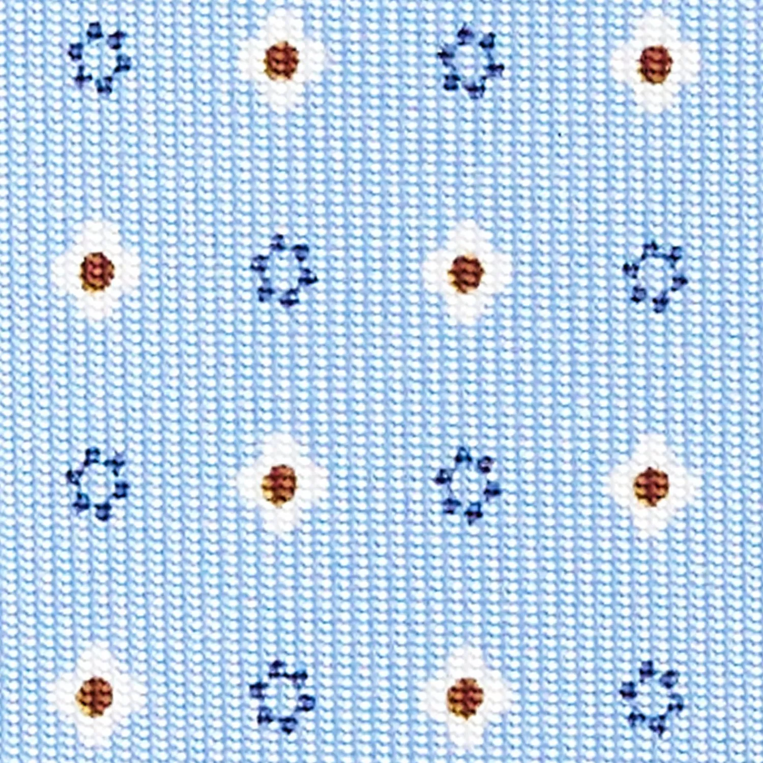Light Blue Sartorial Classic Silk Tie - Small Flower Designs>E.Marinella Cheap