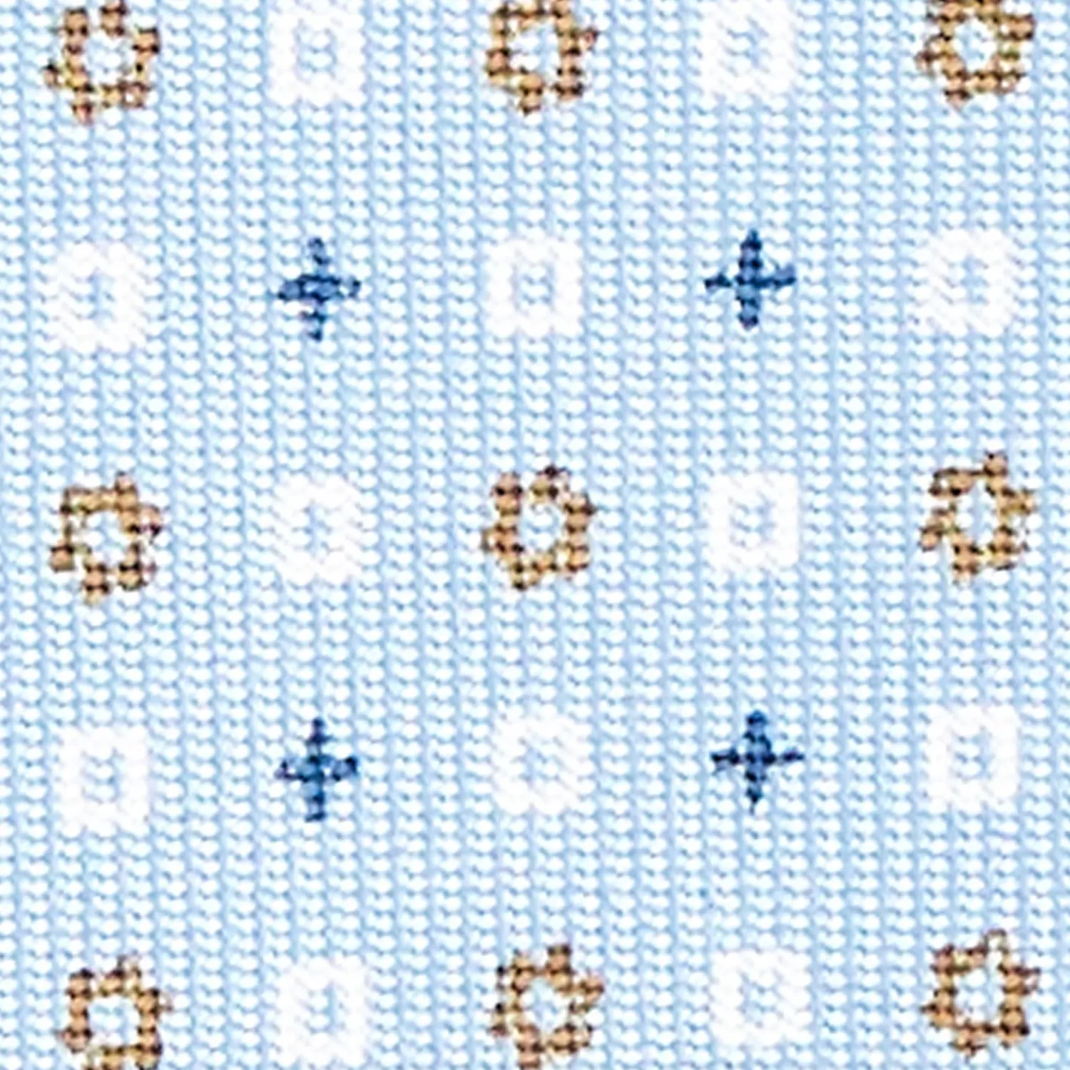Light Blue Sartorial Classic Silk Tie - Small Flower Designs>E.Marinella Flash Sale