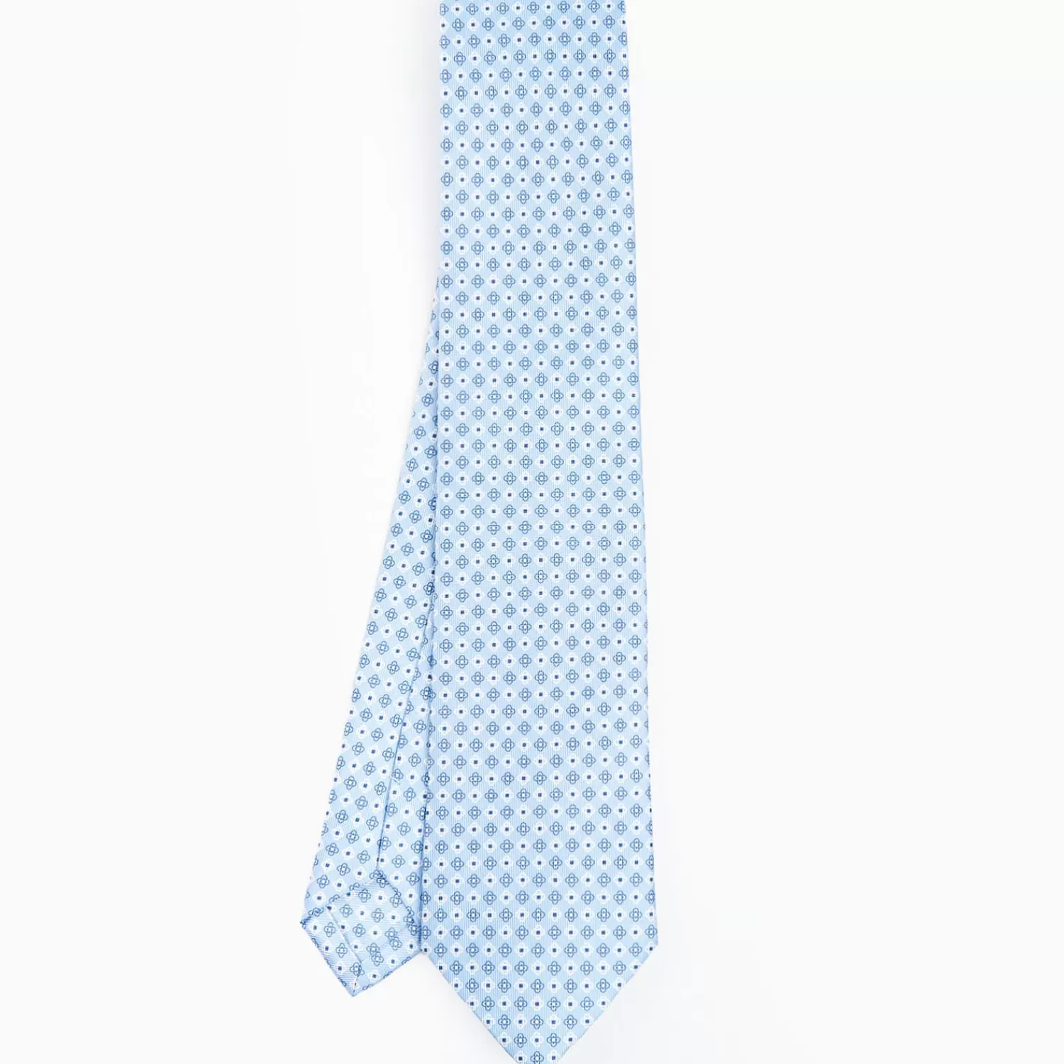 Light Blue Sartorial Classic Silk Tie - Small Flower Pattern>E.Marinella Cheap