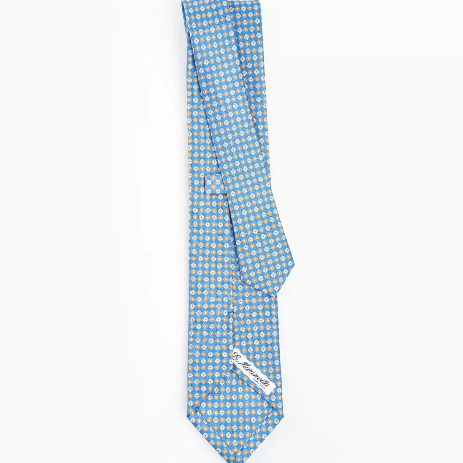 Light Blue Sartorial Classic Silk Tie - Small Flower Pattern>E.Marinella Best Sale