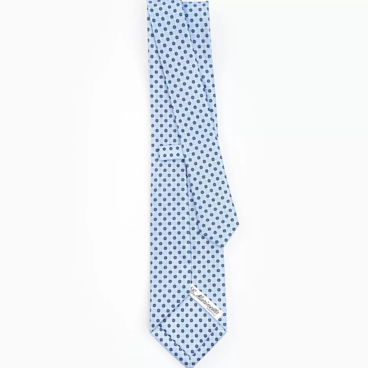 Light Blue Sartorial Classic Silk Tie - Small Flower Pattern>E.Marinella Flash Sale