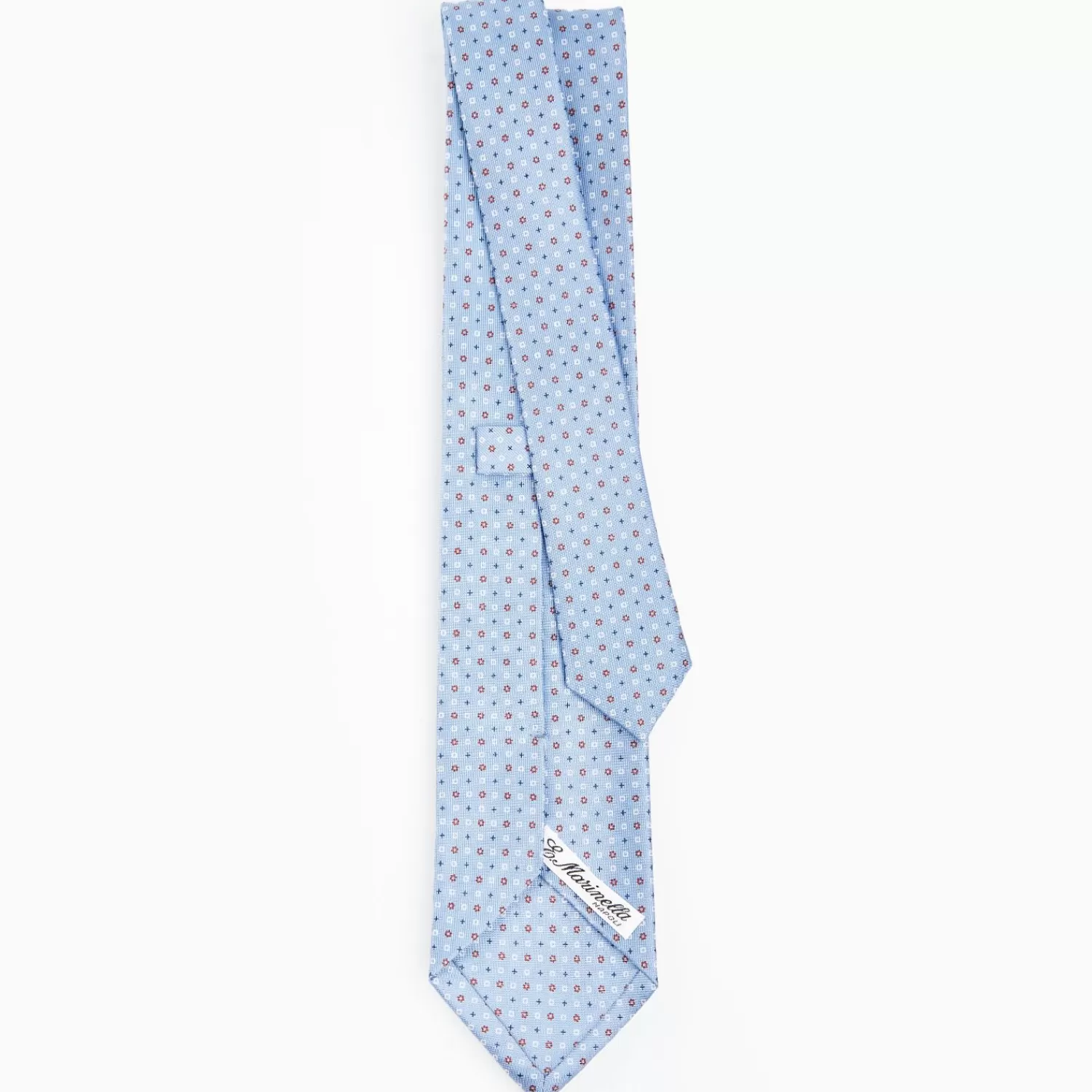Light Blue Sartorial Classic Silk Tie - Small Flower Pattern>E.Marinella Cheap
