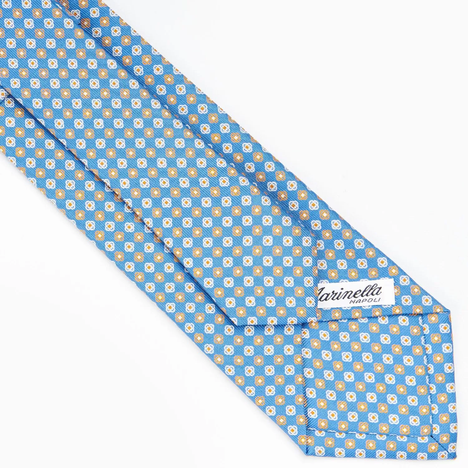 Light Blue Sartorial Classic Silk Tie - Small Flower Pattern>E.Marinella Best Sale