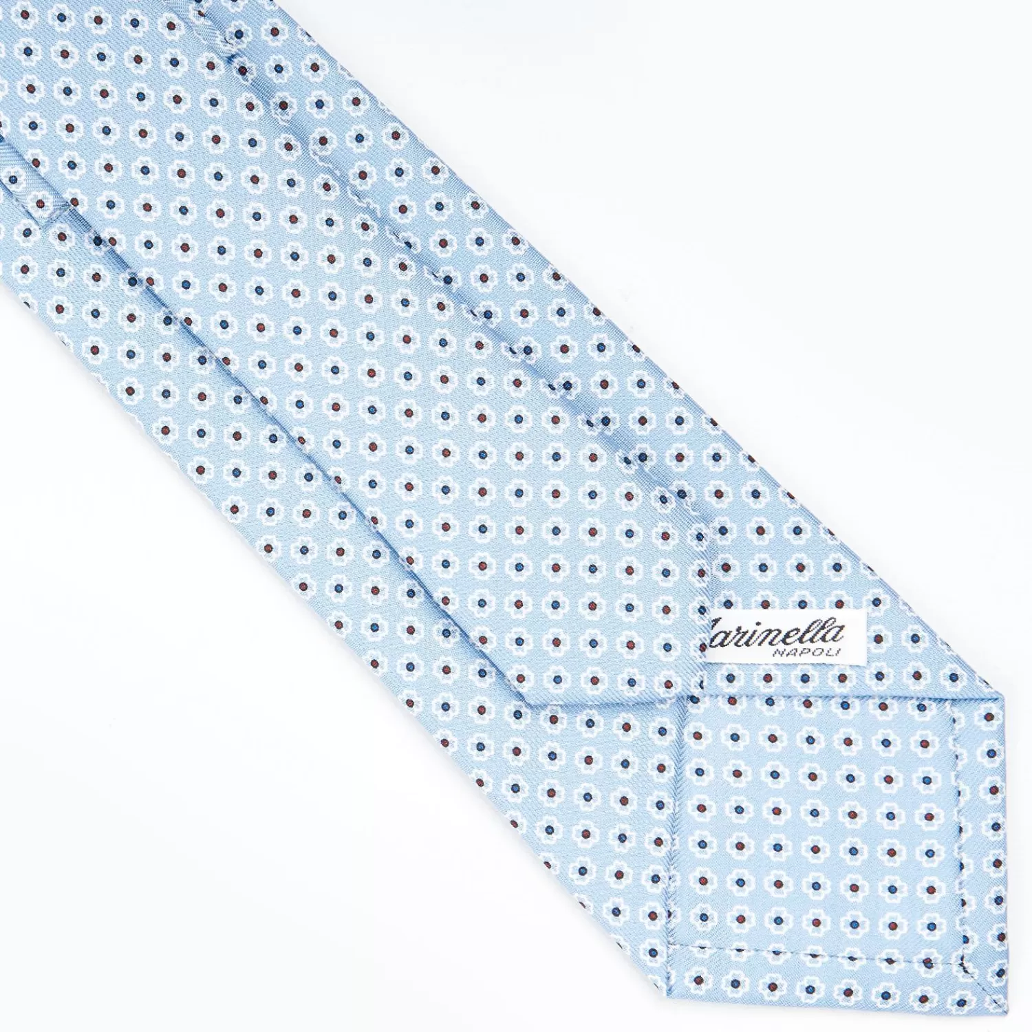 Light Blue Sartorial Classic Silk Tie - Small Flower Pattern>E.Marinella Cheap