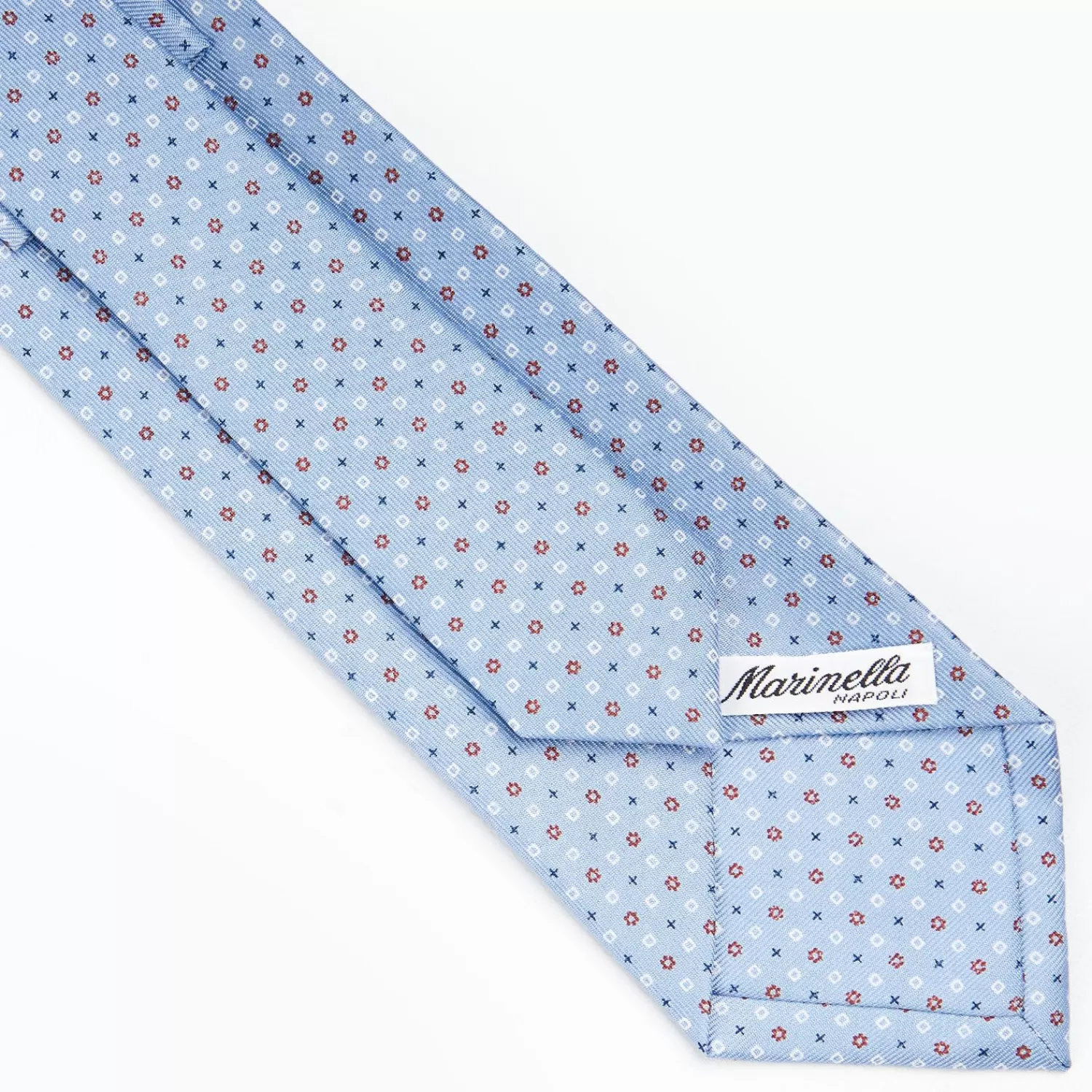Light Blue Sartorial Classic Silk Tie - Small Flower Pattern>E.Marinella Cheap