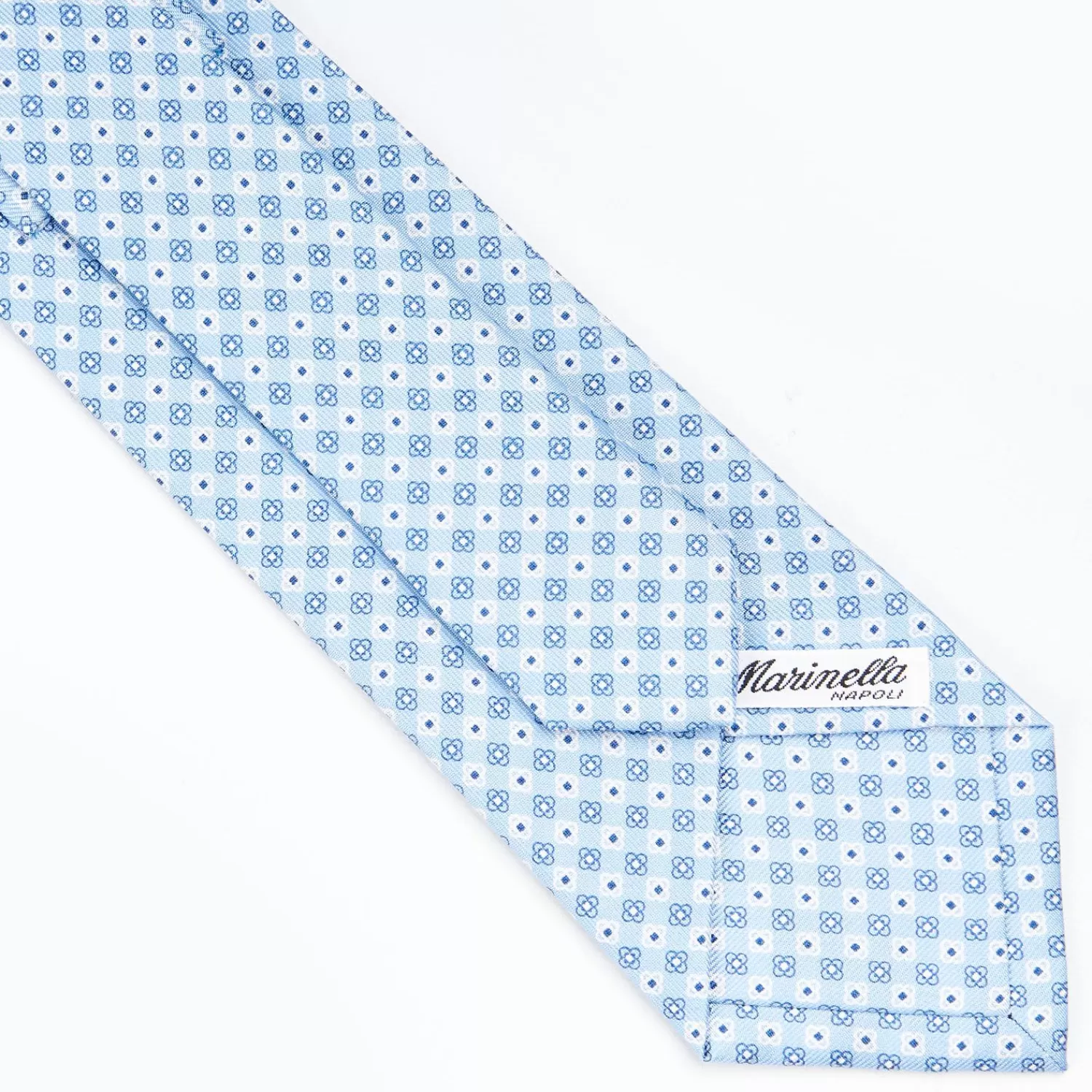 Light Blue Sartorial Classic Silk Tie - Small Flower Pattern>E.Marinella Cheap