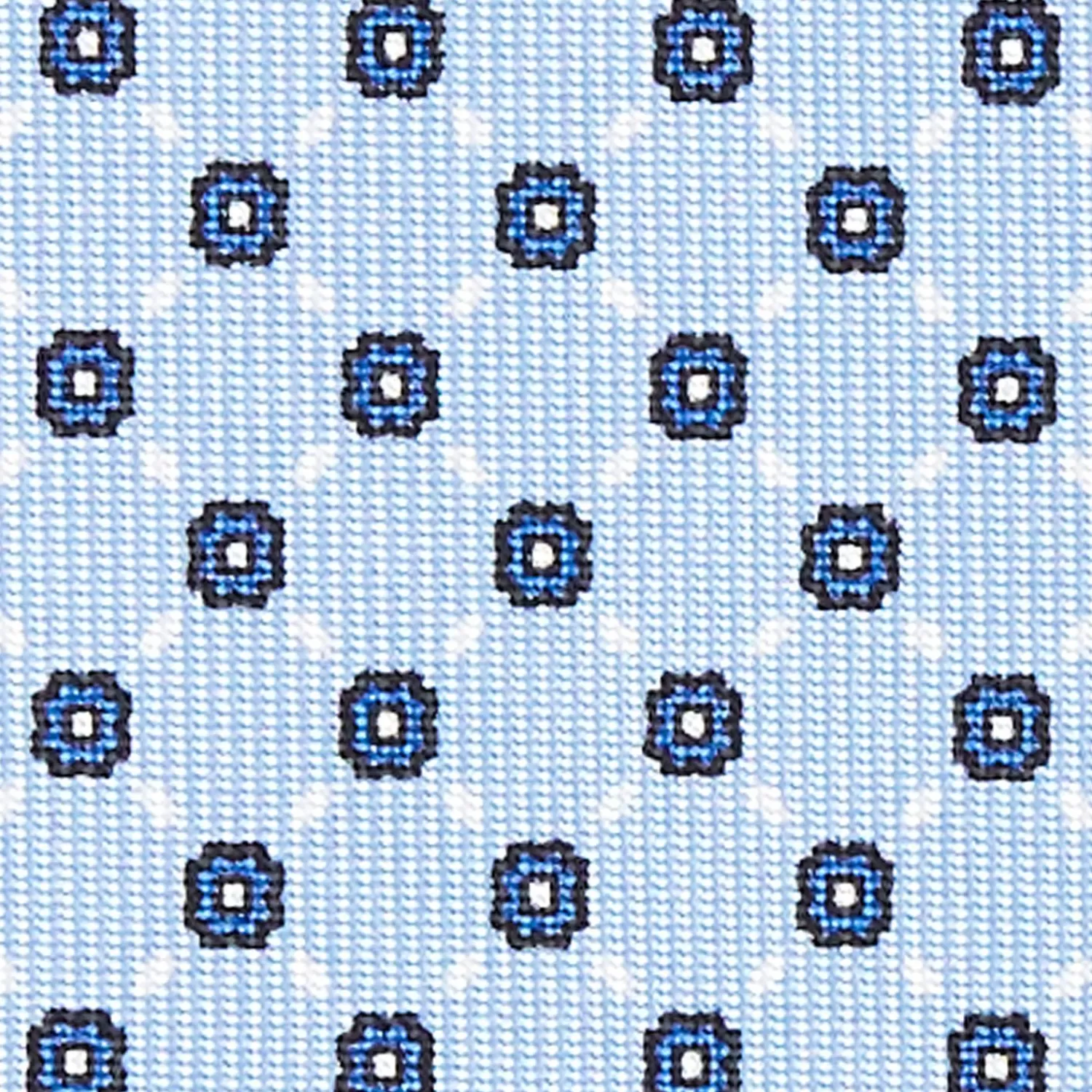 Light Blue Sartorial Classic Silk Tie - Small Flower Pattern>E.Marinella Flash Sale