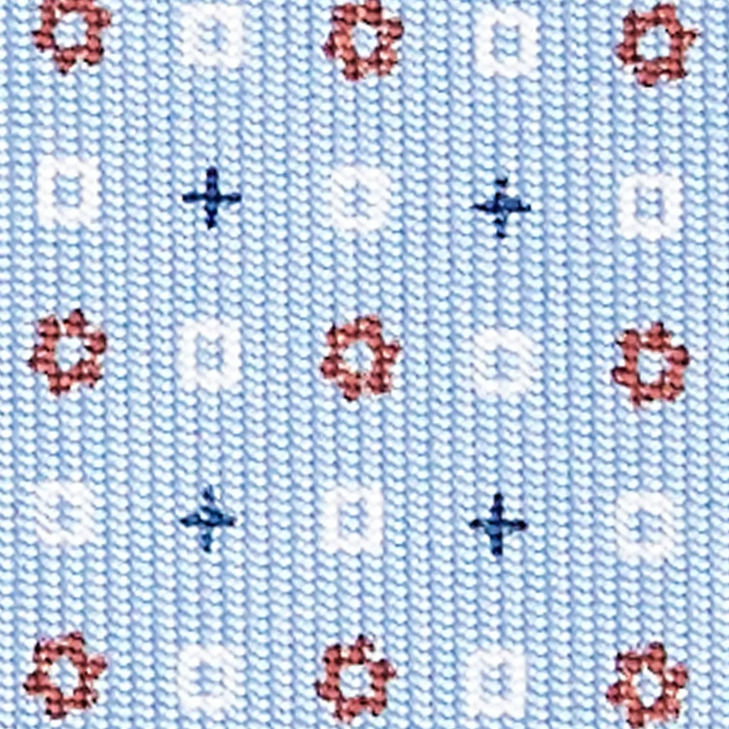 Light Blue Sartorial Classic Silk Tie - Small Flower Pattern>E.Marinella Cheap