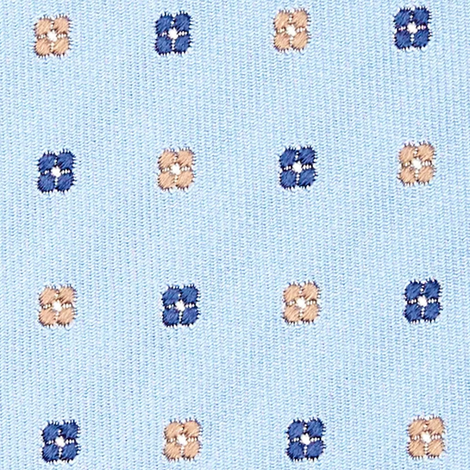 Light Blue Sartorial Jacquard Silk Tie - Small Flower Designs>E.Marinella Shop