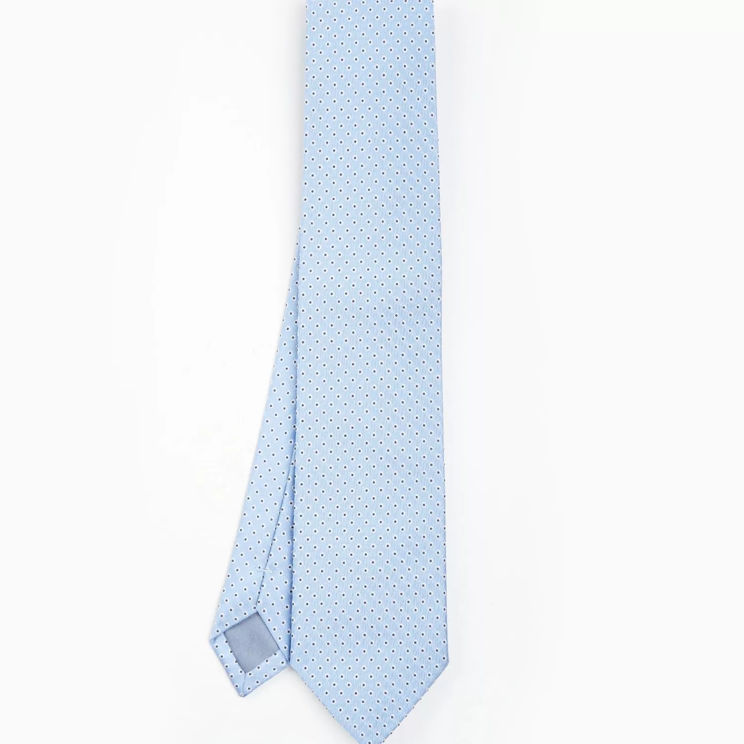 Light Blue Sartorial Jacquard Silk Tie - Small Geometric Designs>E.Marinella Cheap