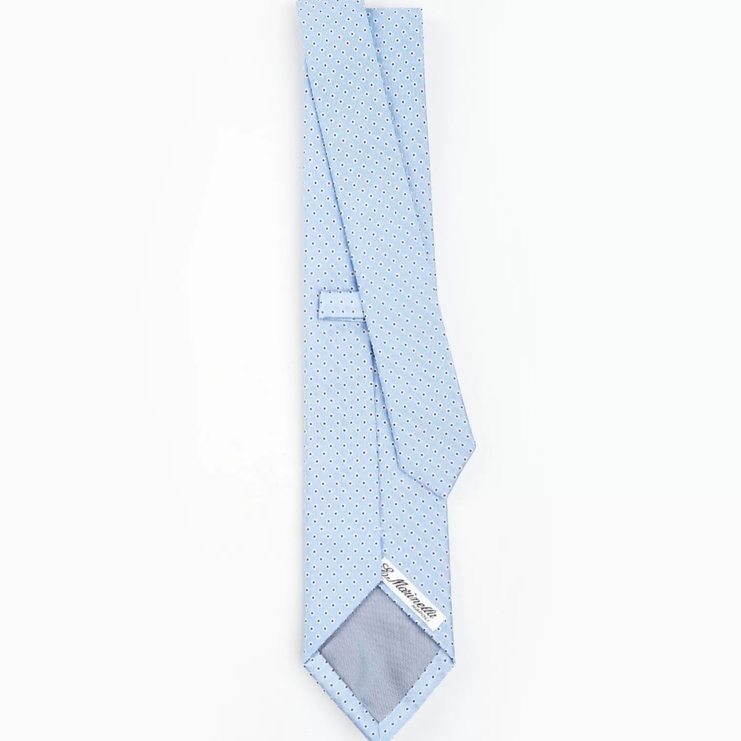 Light Blue Sartorial Jacquard Silk Tie - Small Geometric Designs>E.Marinella Cheap