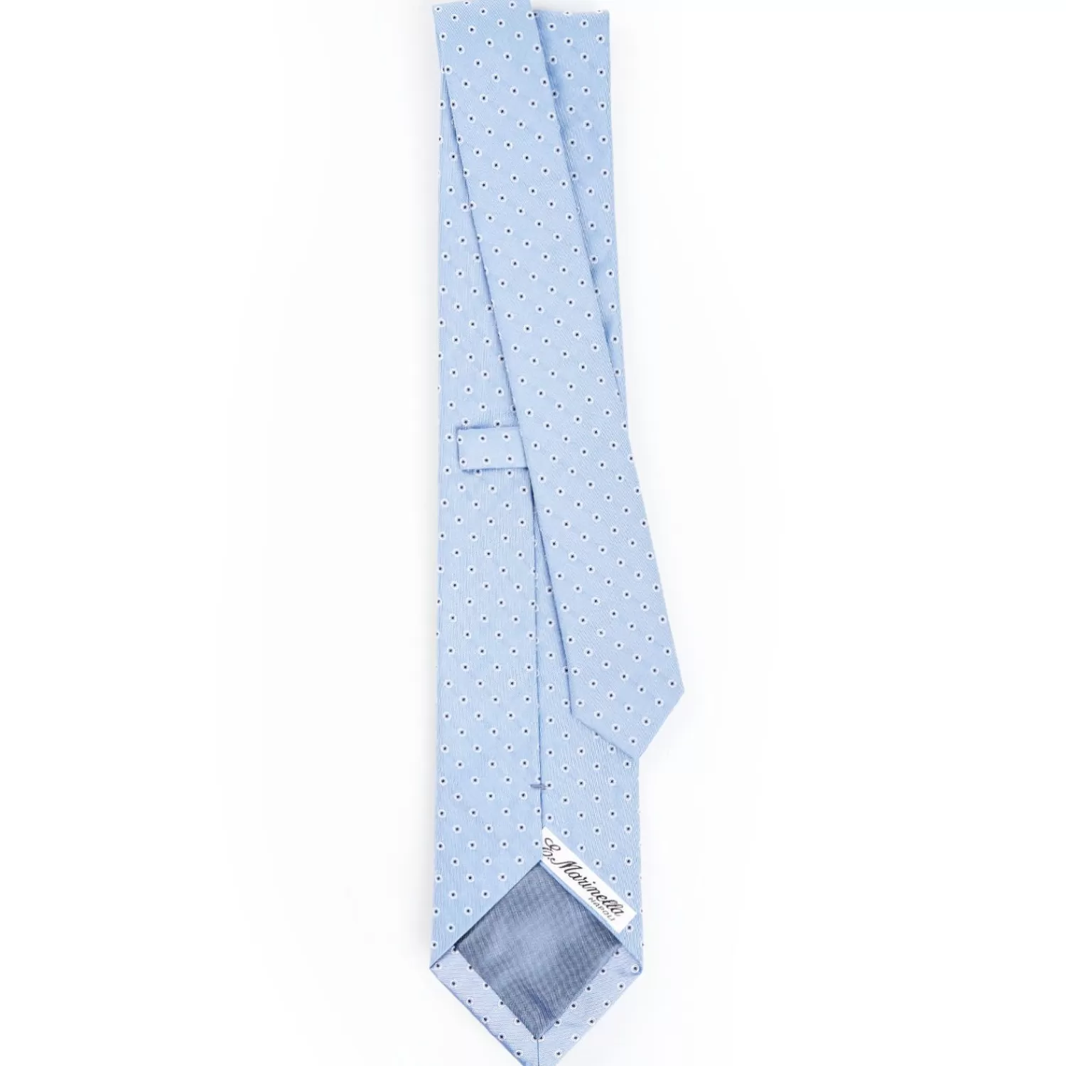 Light Blue Sartorial Jacquard Silk Tie - Small Geometric Pattern>E.Marinella Cheap