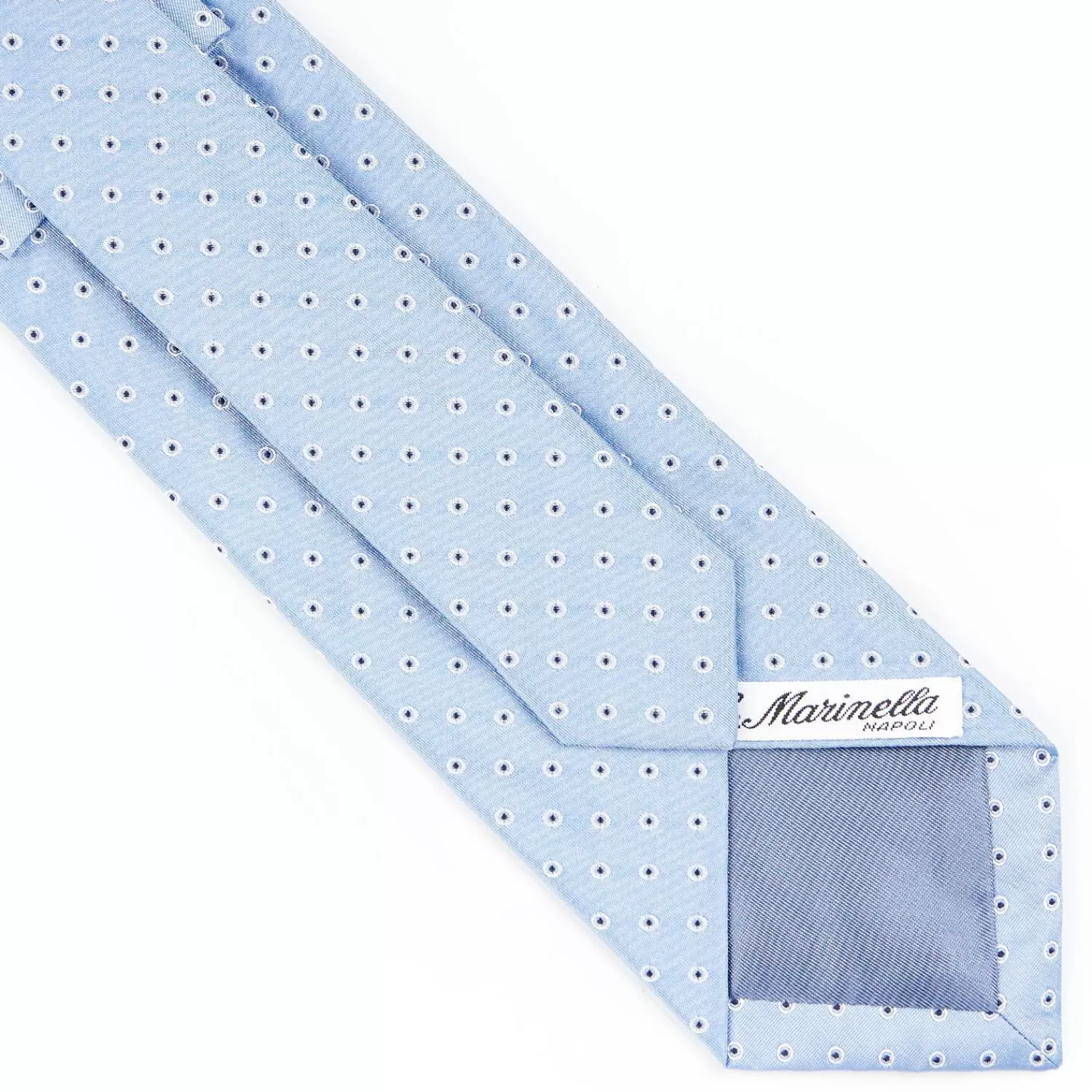 Light Blue Sartorial Jacquard Silk Tie - Small Geometric Pattern>E.Marinella Cheap