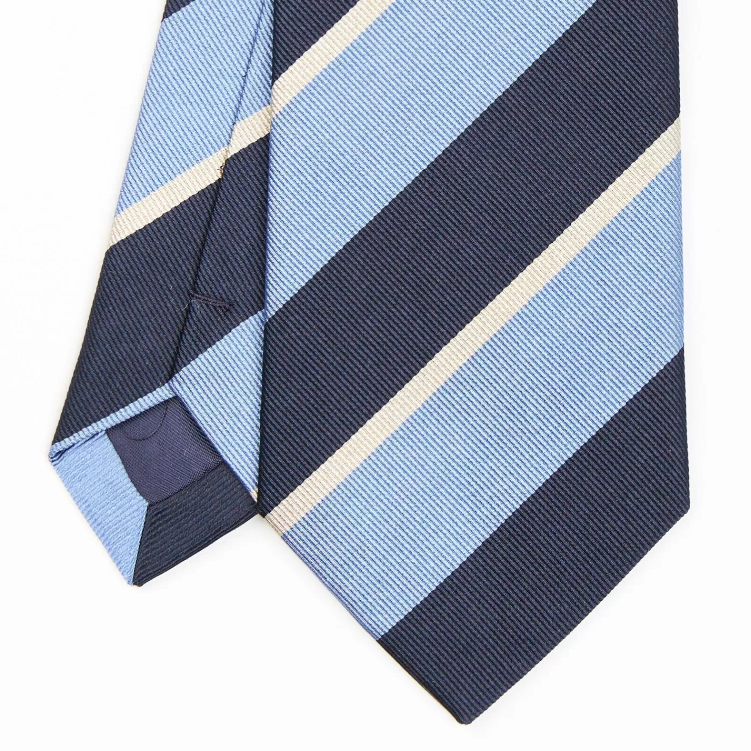 Light Blue Sartorial Striped Silk Tie>E.Marinella Discount