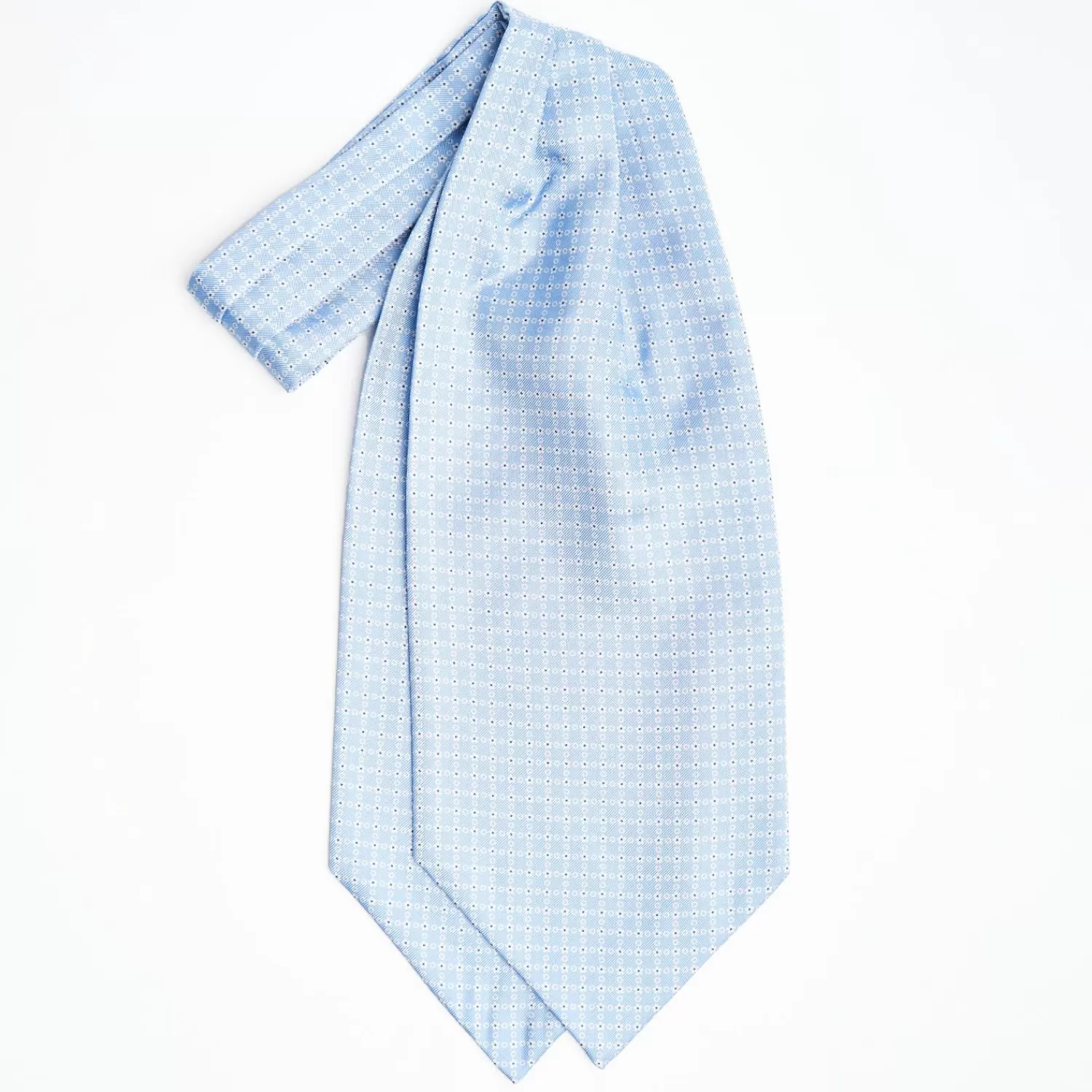 Light Blue Silk Ascot Tie - Flower Pattern>E.Marinella Cheap