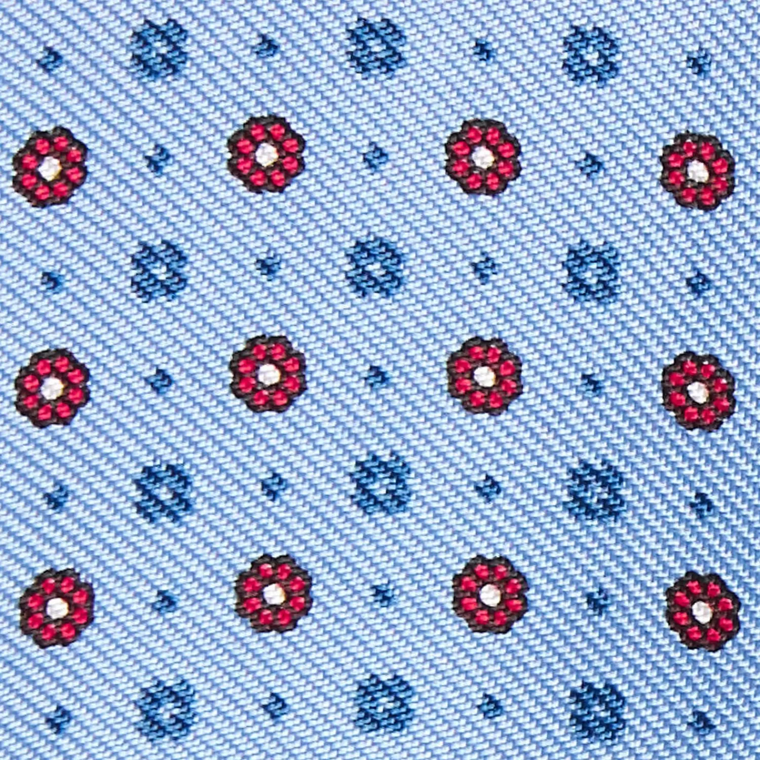 Light Blue Silk Bowtie To Self-Tie Small Flower Pattern>E.Marinella Cheap
