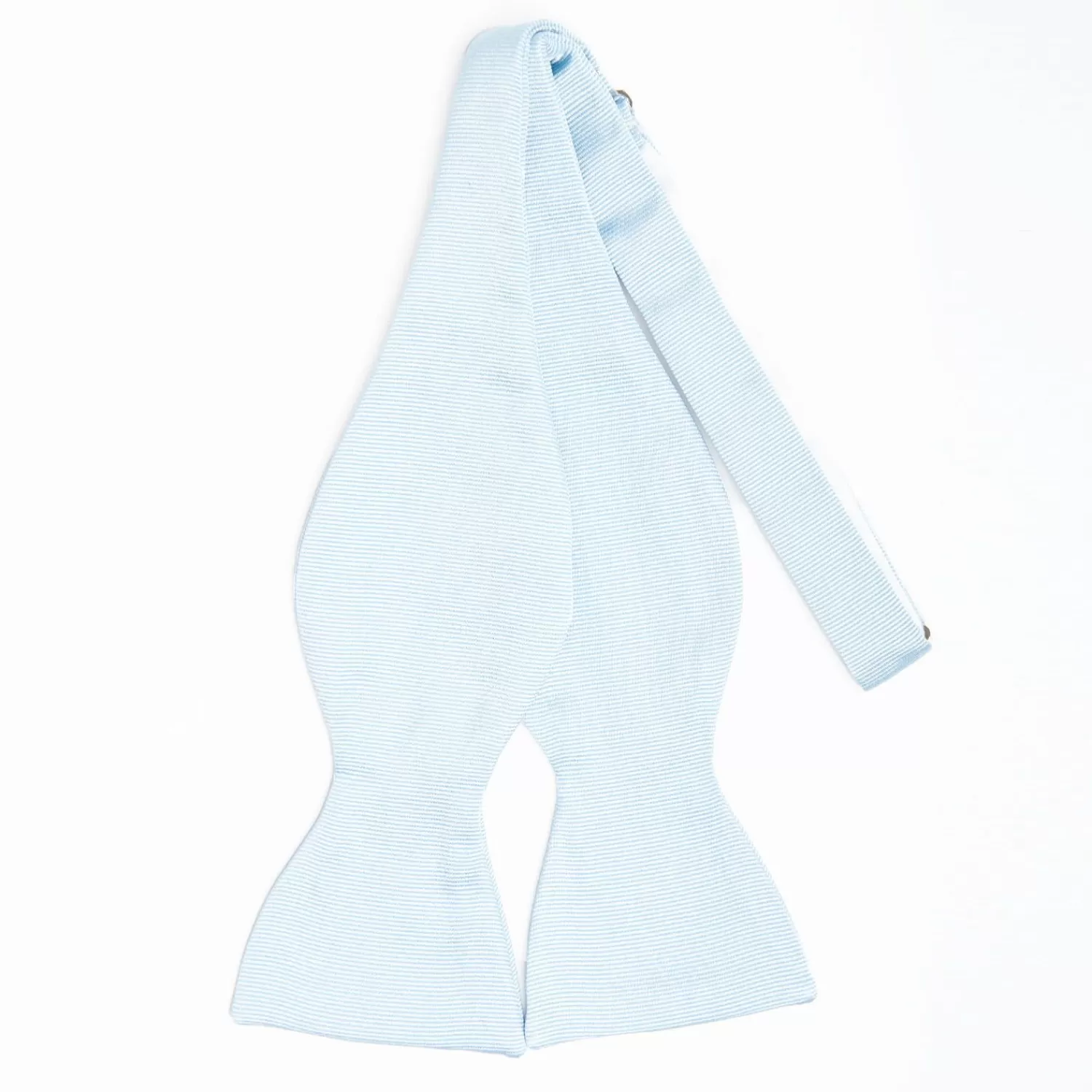 Light Blue Silk Bowtie To Self-Tie Solid Color>E.Marinella New
