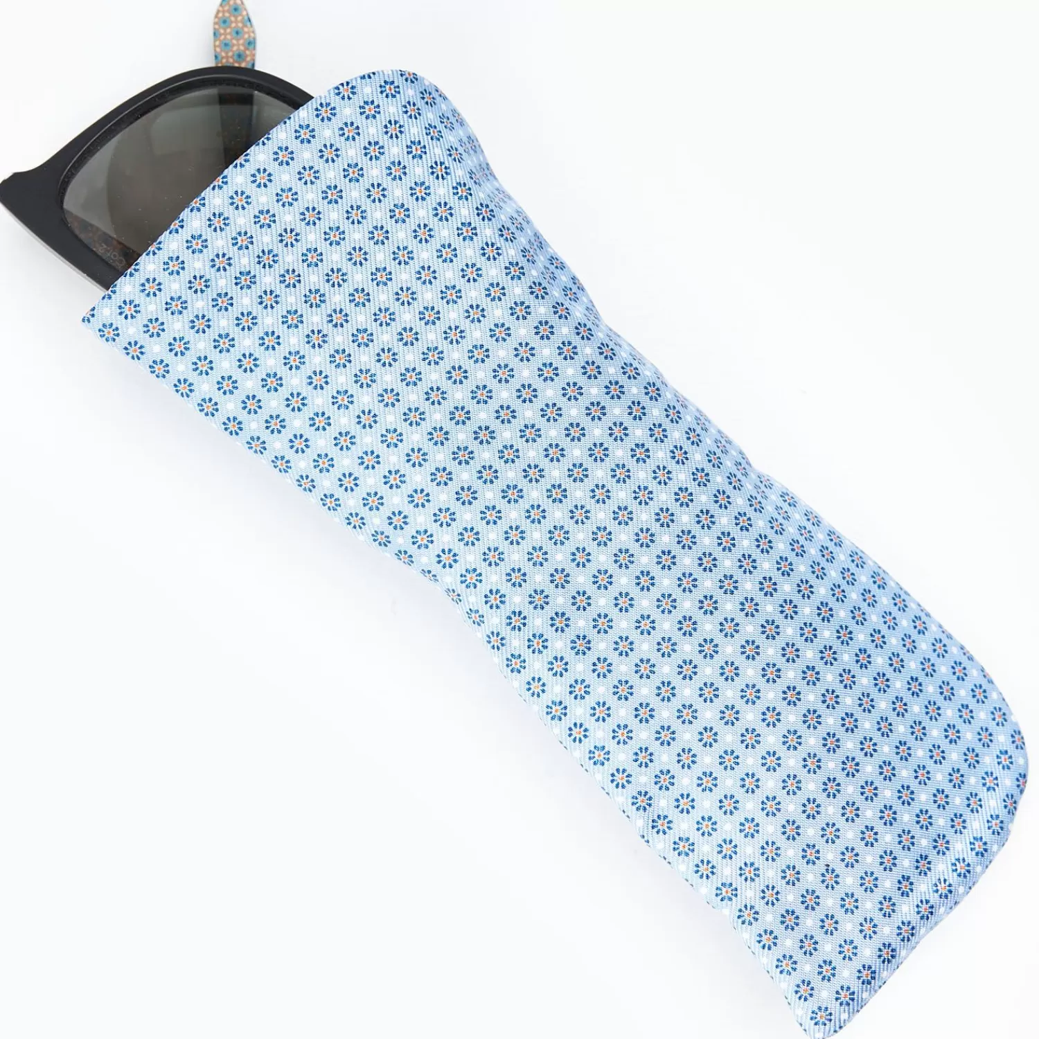 Light Blue Silk Glasses Case>E.Marinella Best Sale