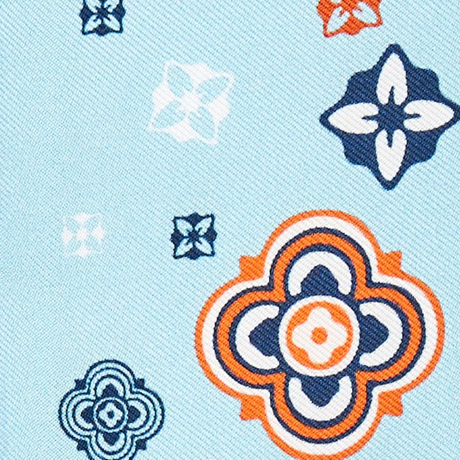 Light Blue Silk Twilly World Of Archivio Flowers 1961>E.Marinella Cheap