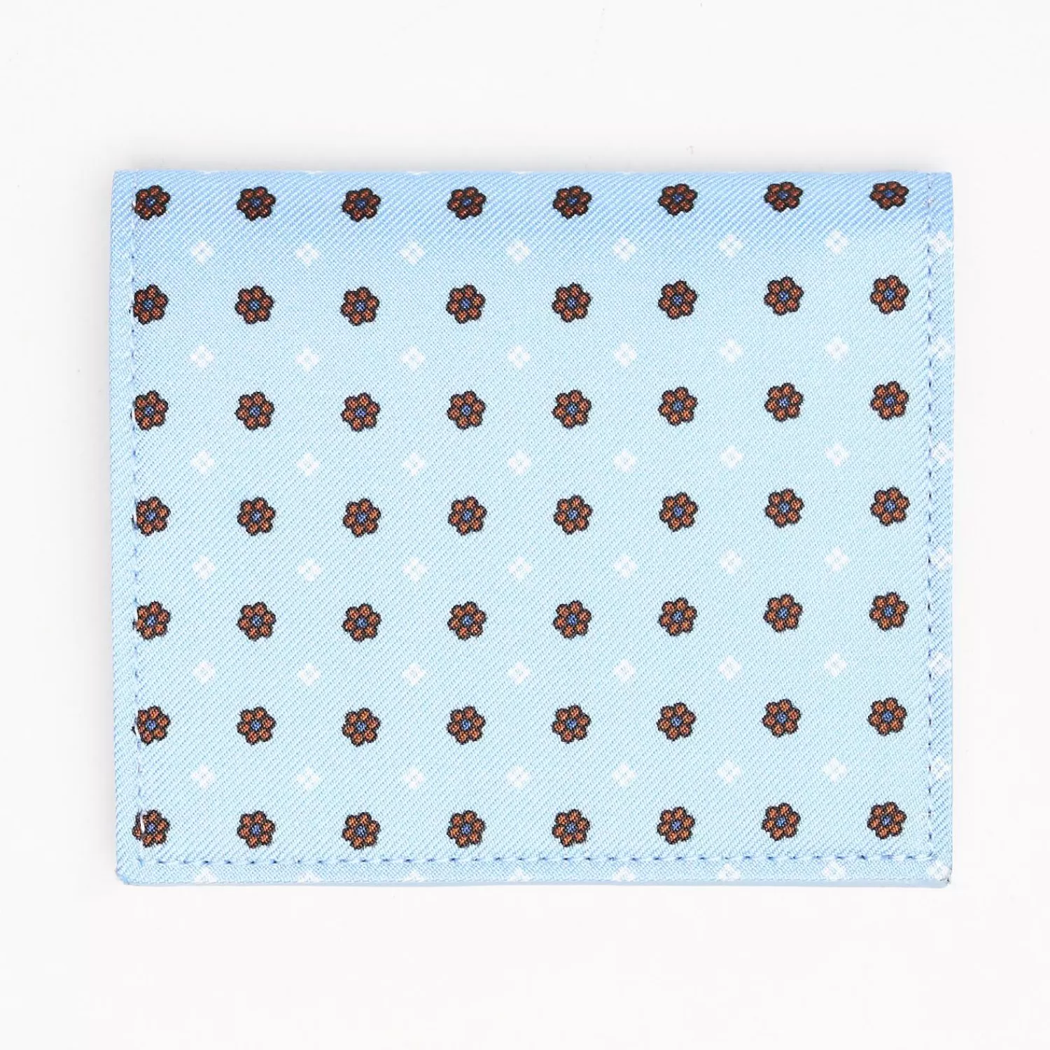 Light Blue Small Wallet In Silk And Leather>E.Marinella Sale
