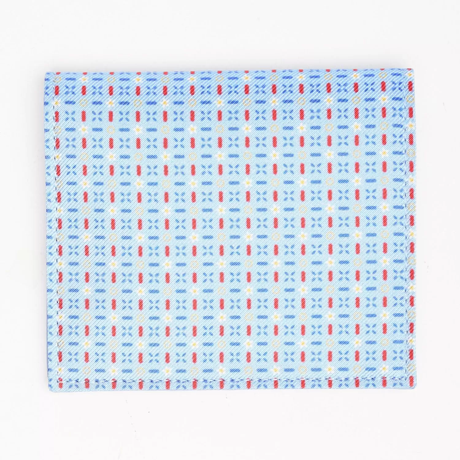 Light Blue Small Wallet In Silk And Leather>E.Marinella Fashion