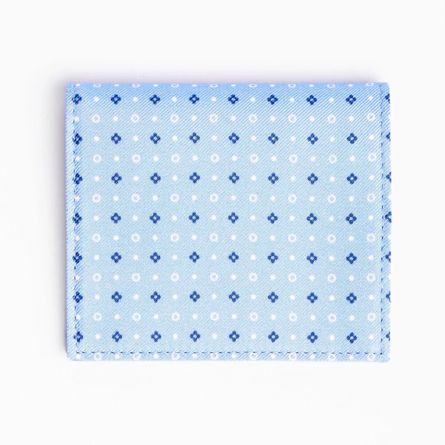 Light Blue Small Wallet In Silk And Leather>E.Marinella Hot