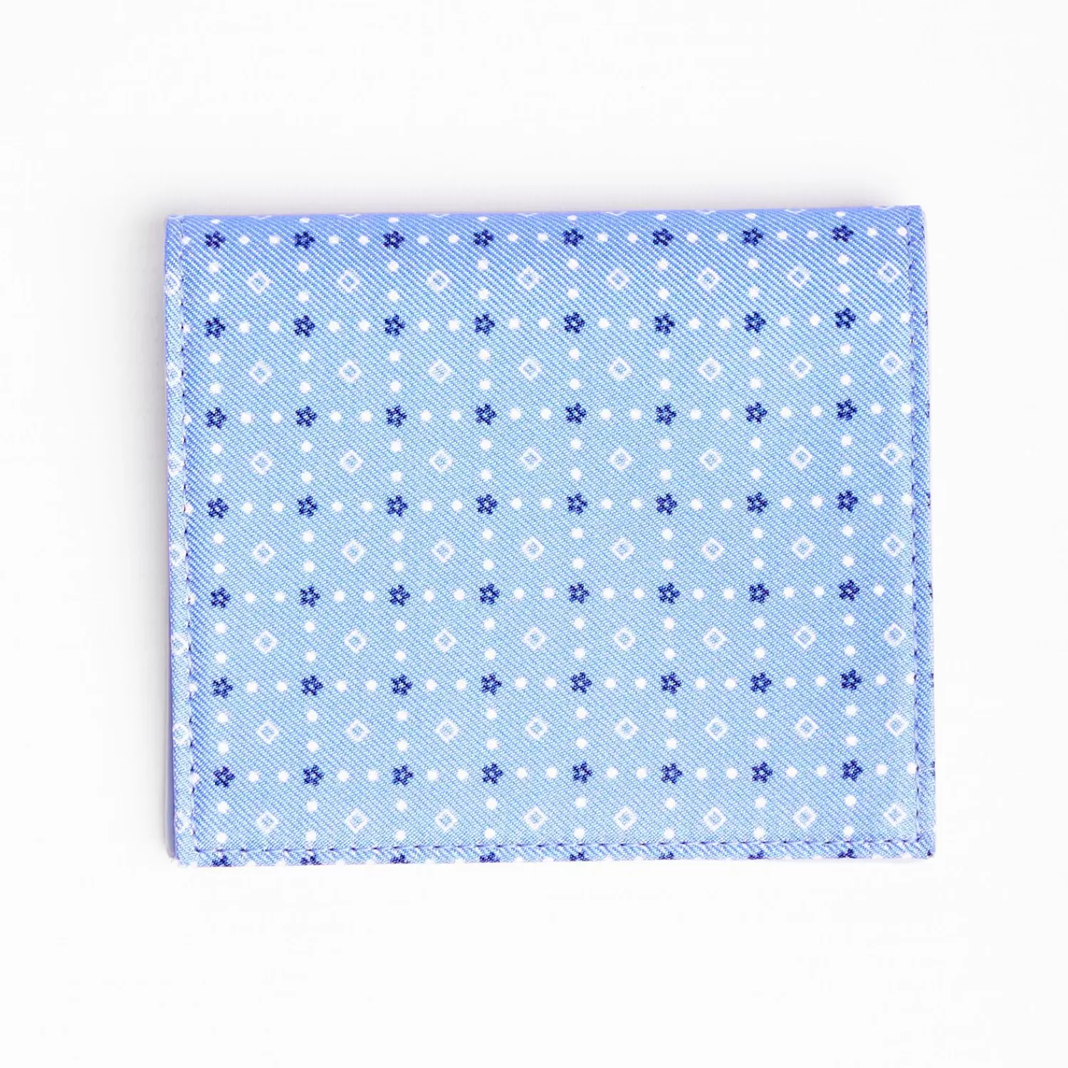 Light Blue Small Wallet In Silk And Leather>E.Marinella Fashion