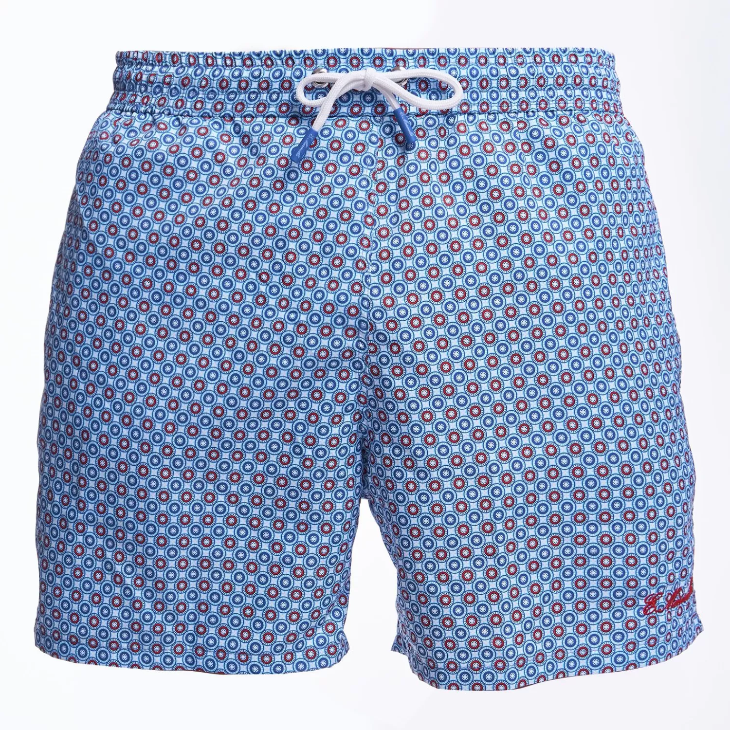 Light Blue Swim Short - Large Flower Pattern>E.Marinella Sale