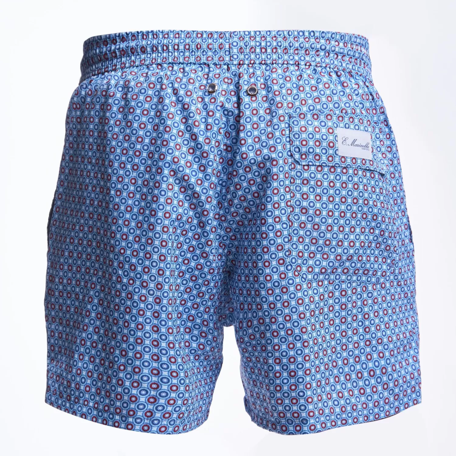Light Blue Swim Short - Large Flower Pattern>E.Marinella Sale