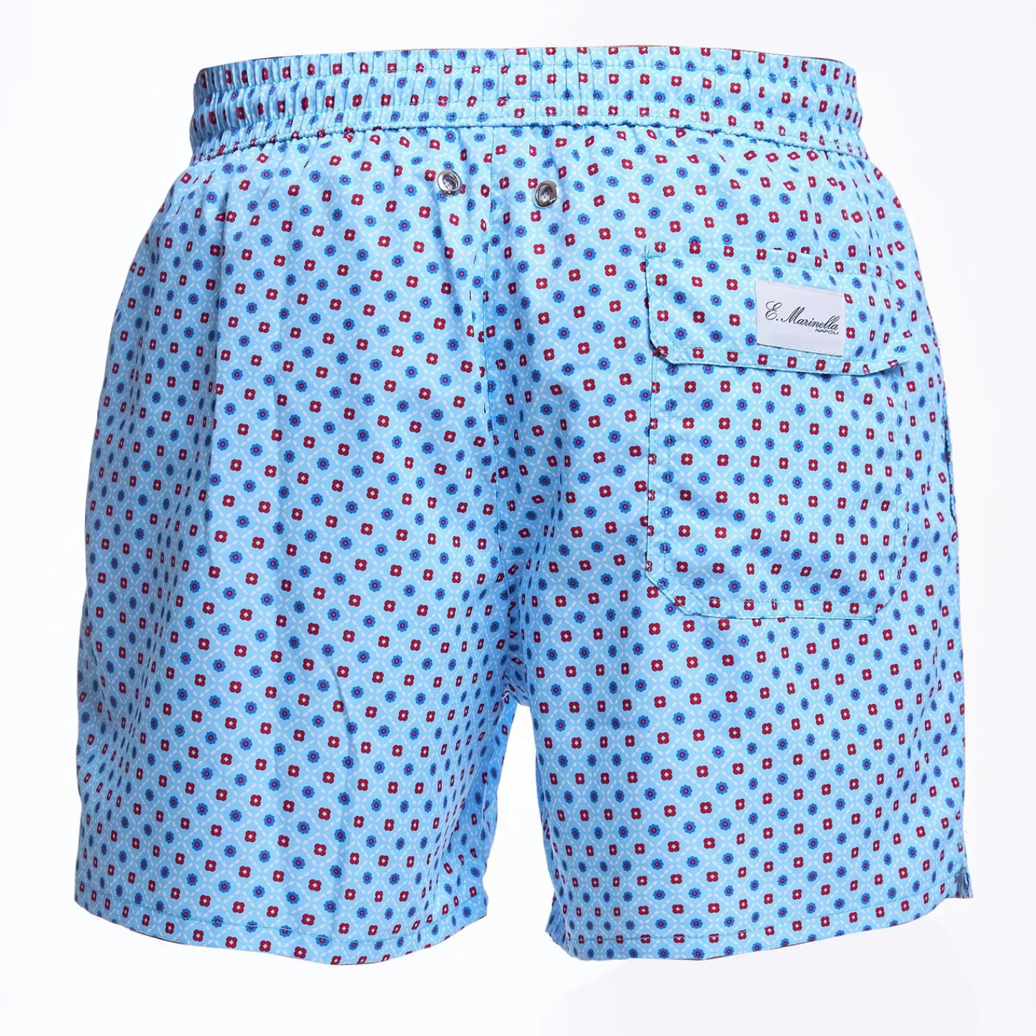 Light Blue Swim Short - Small Flower Pattern>E.Marinella Clearance