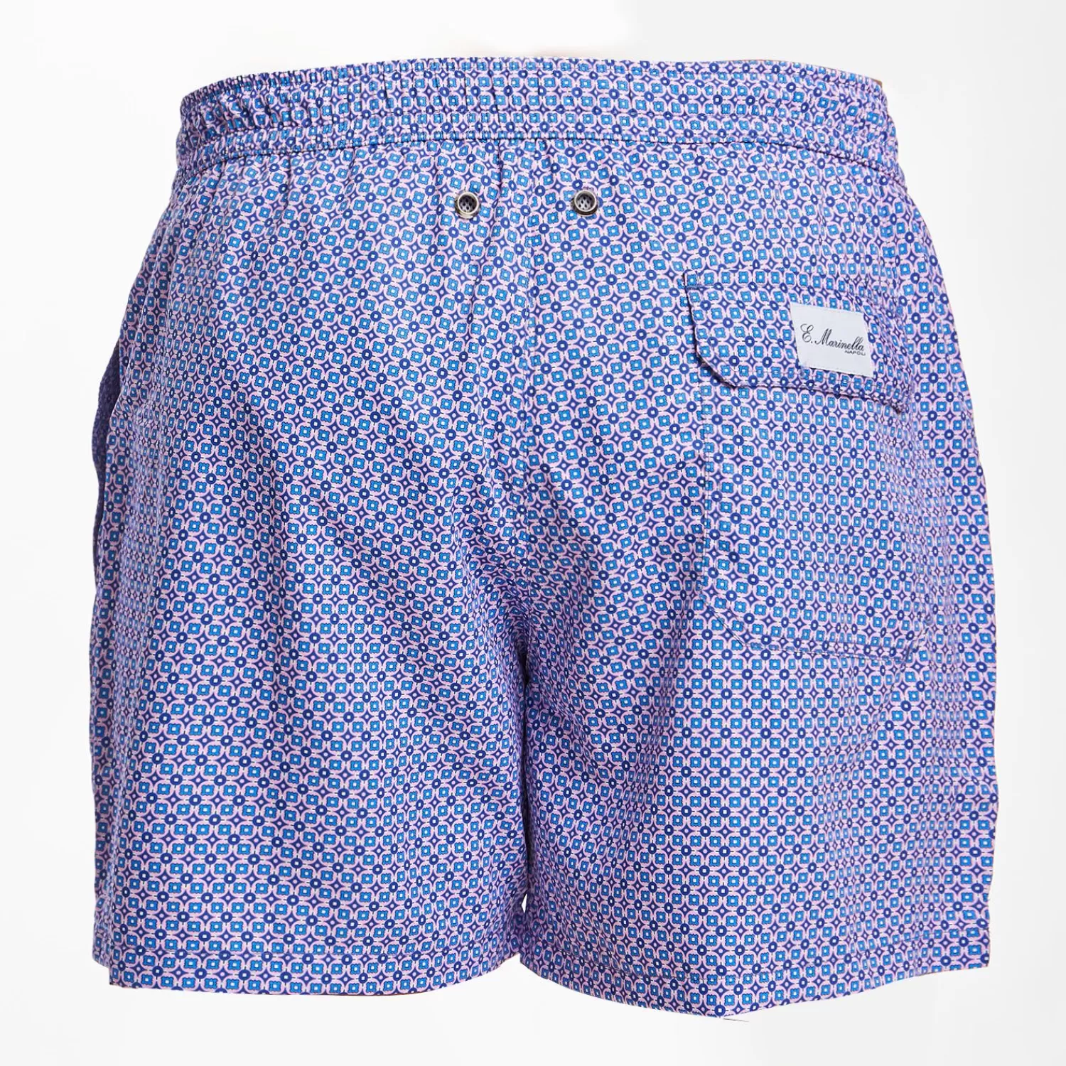 Light Blue Swim Short Small Flower Pattern>E.Marinella Clearance