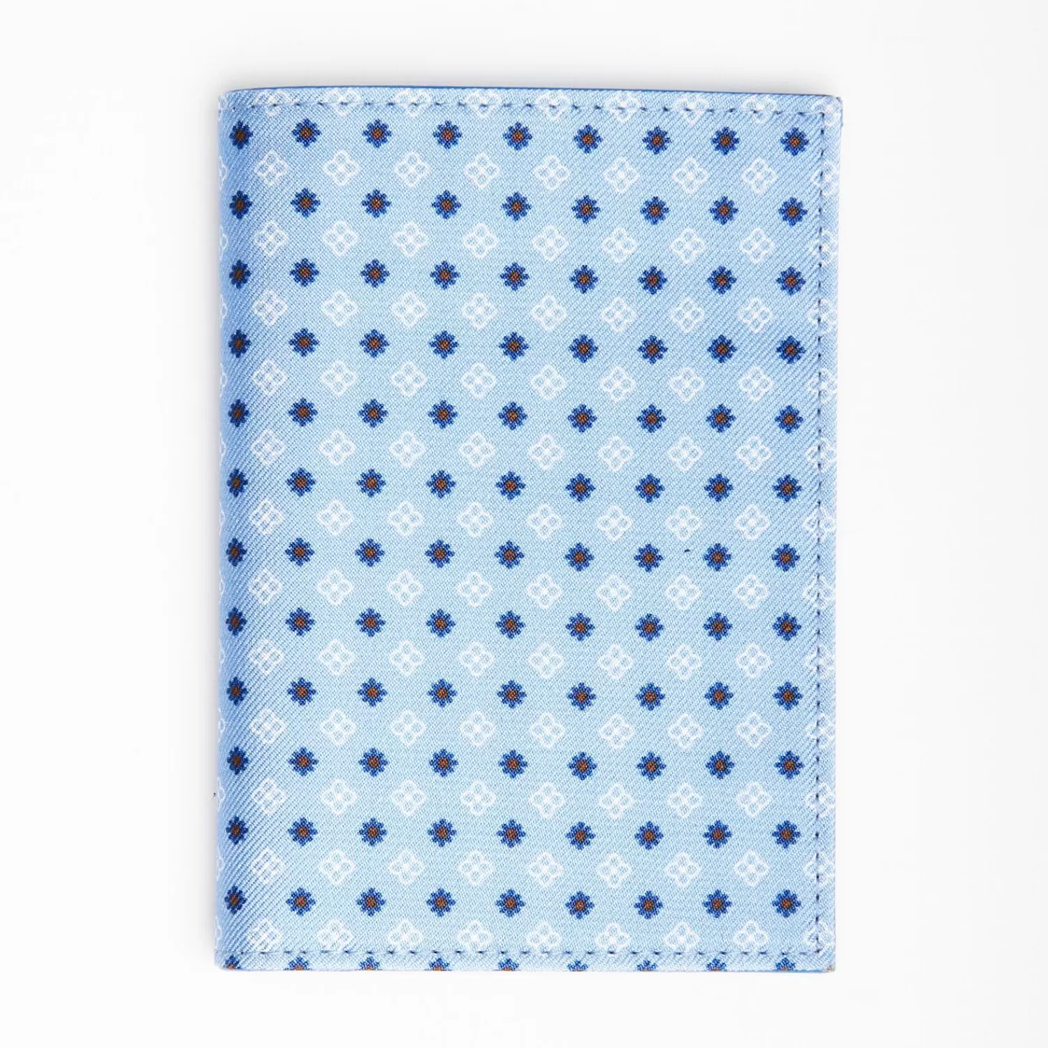 Light Blue Vertical Wallet In Silk And Leather>E.Marinella Best