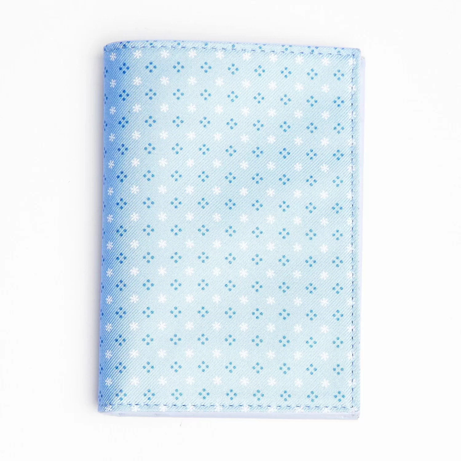 Light Blue Vertical Wallet In Silk And Leather>E.Marinella Hot