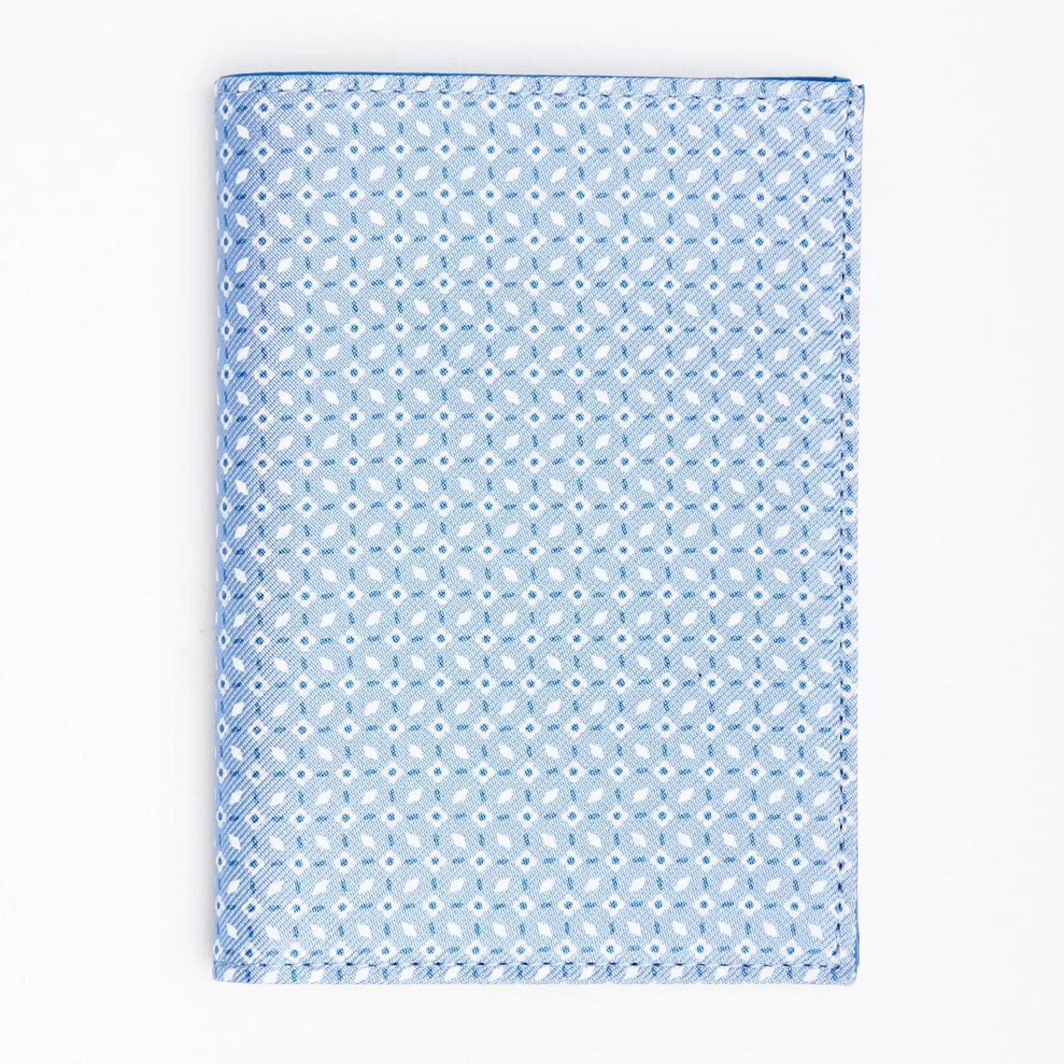 Light Blue Vertical Wallet In Silk And Leather>E.Marinella Fashion