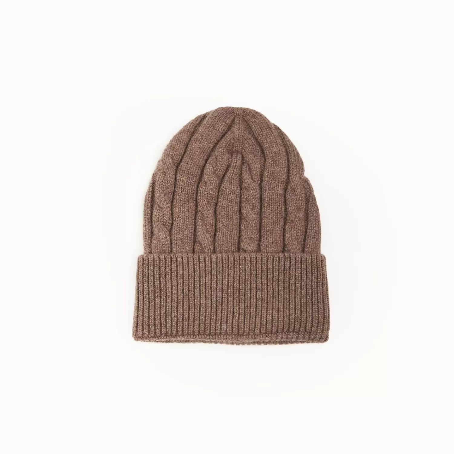 Light Brown Cashmere Braid Beanie>E.Marinella Sale