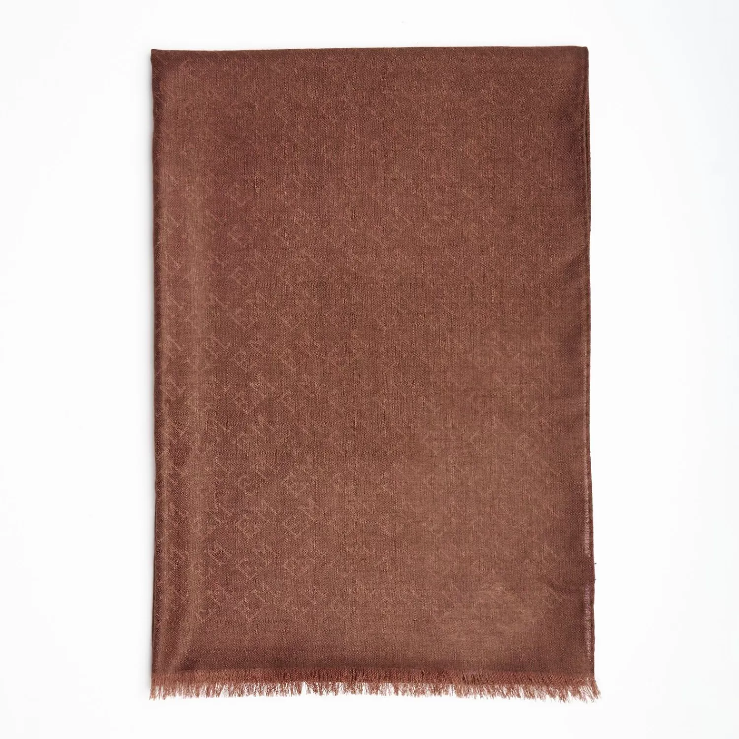 Light Brown Em Logo Scarf In Wool And Cashmere>E.Marinella Fashion