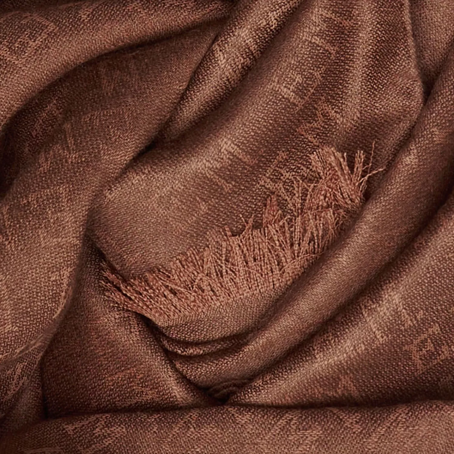 Light Brown Em Logo Scarf In Wool And Cashmere>E.Marinella Fashion